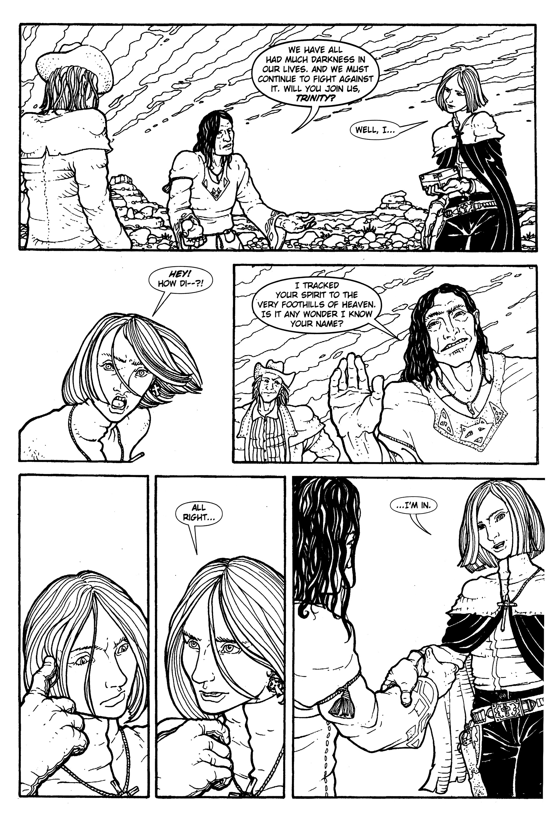 Read online Warrior Nun: Black & White comic -  Issue #13 - 14