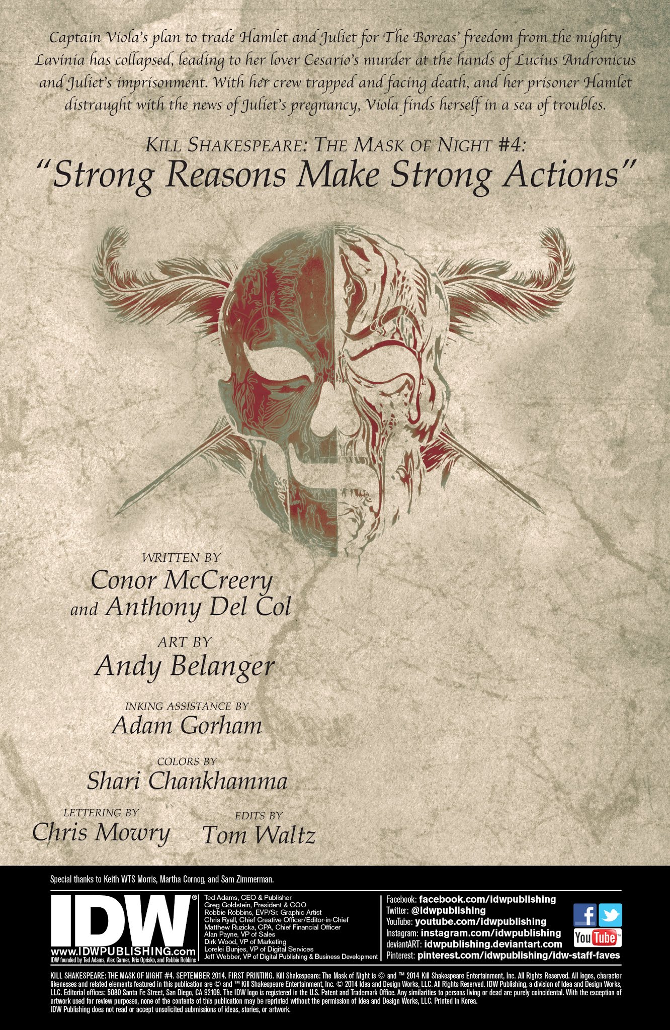 Read online Kill Shakespeare: The Mask of Night comic -  Issue #4 - 2