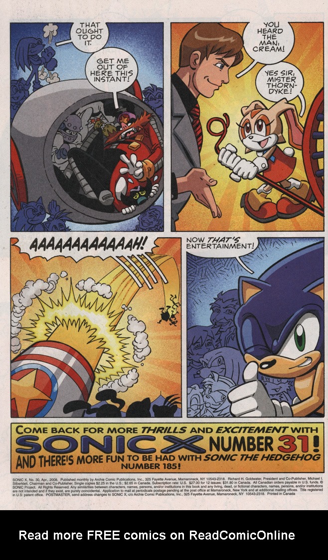 Read online Sonic X comic -  Issue #30 - 34