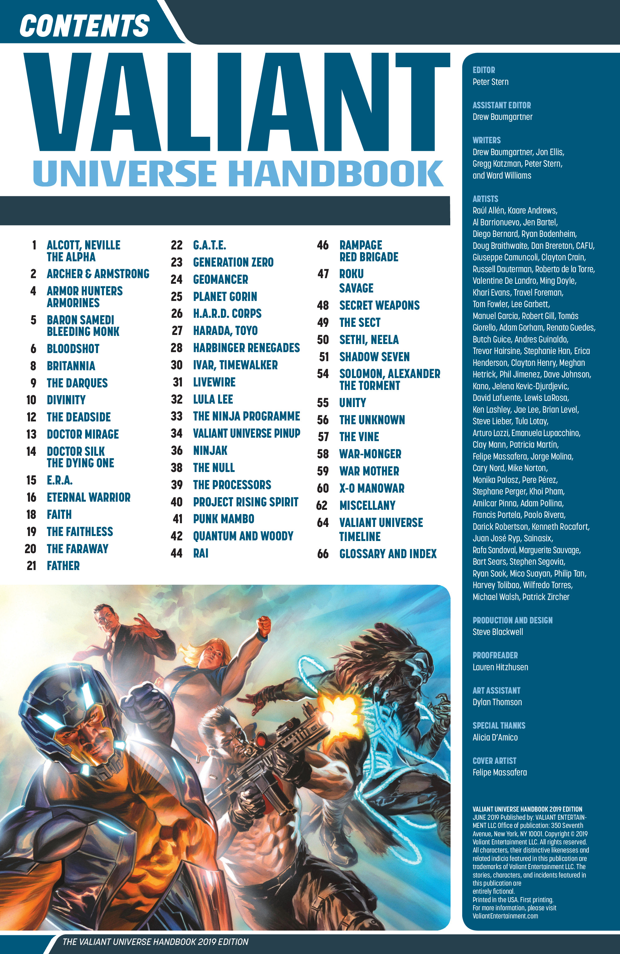 Read online Valiant Universe Handbook 2019 Edition comic -  Issue # Full - 2