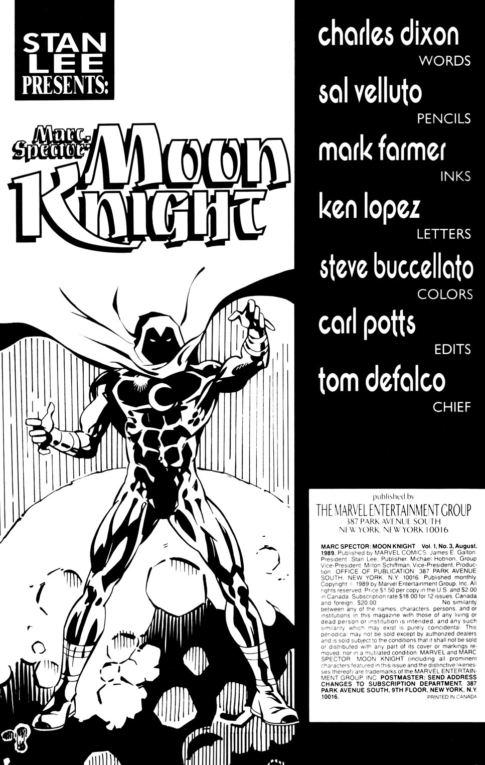 Read online Marc Spector: Moon Knight comic -  Issue #3 - 2