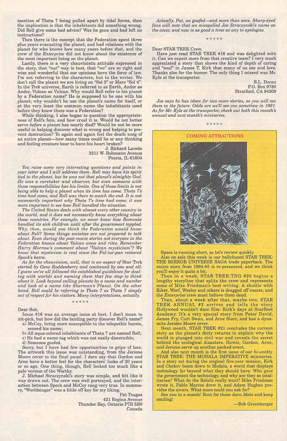 Read online Star Trek (1989) comic -  Issue #20 - 31