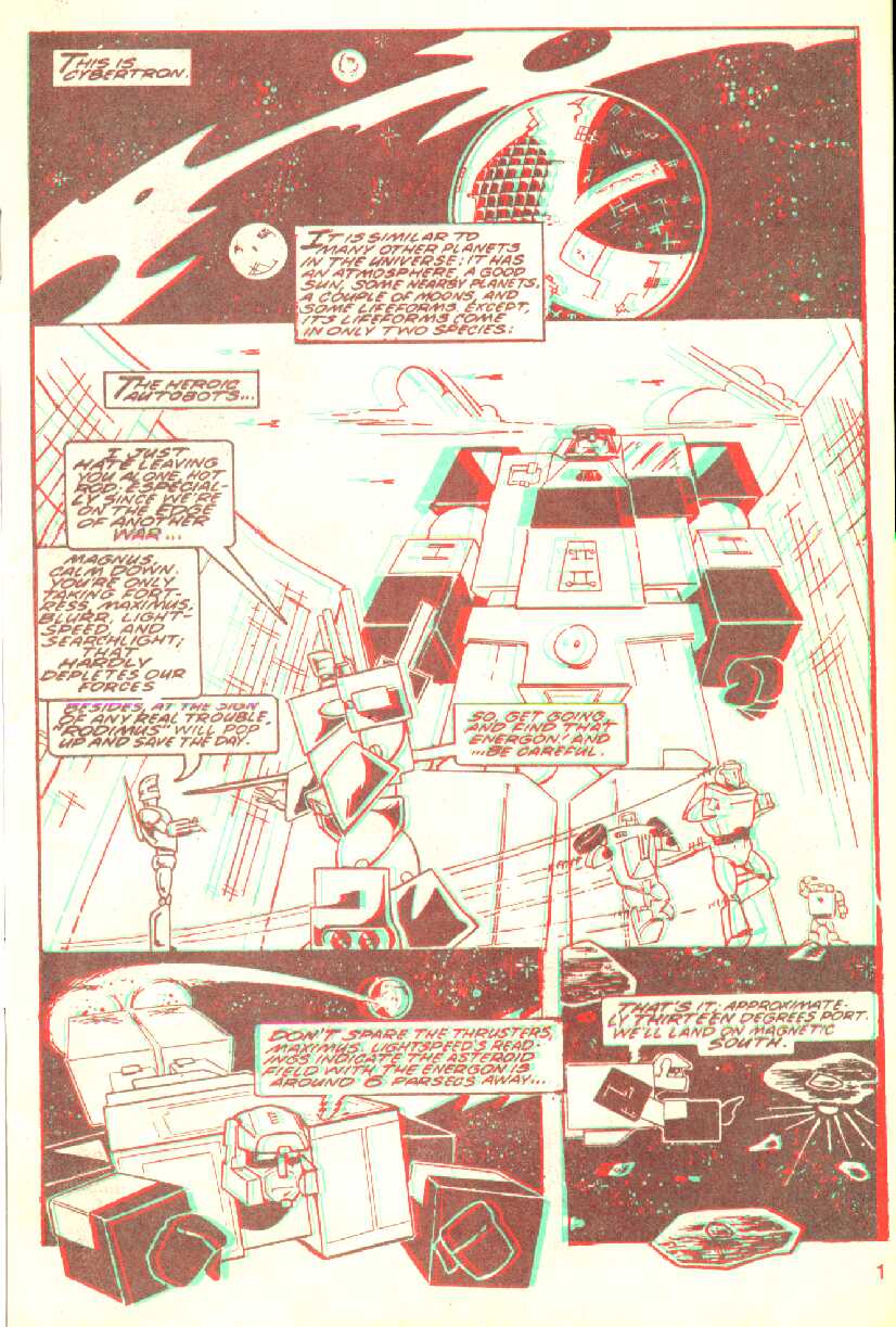 Read online The Transformers in 3-D comic -  Issue #1 - 2