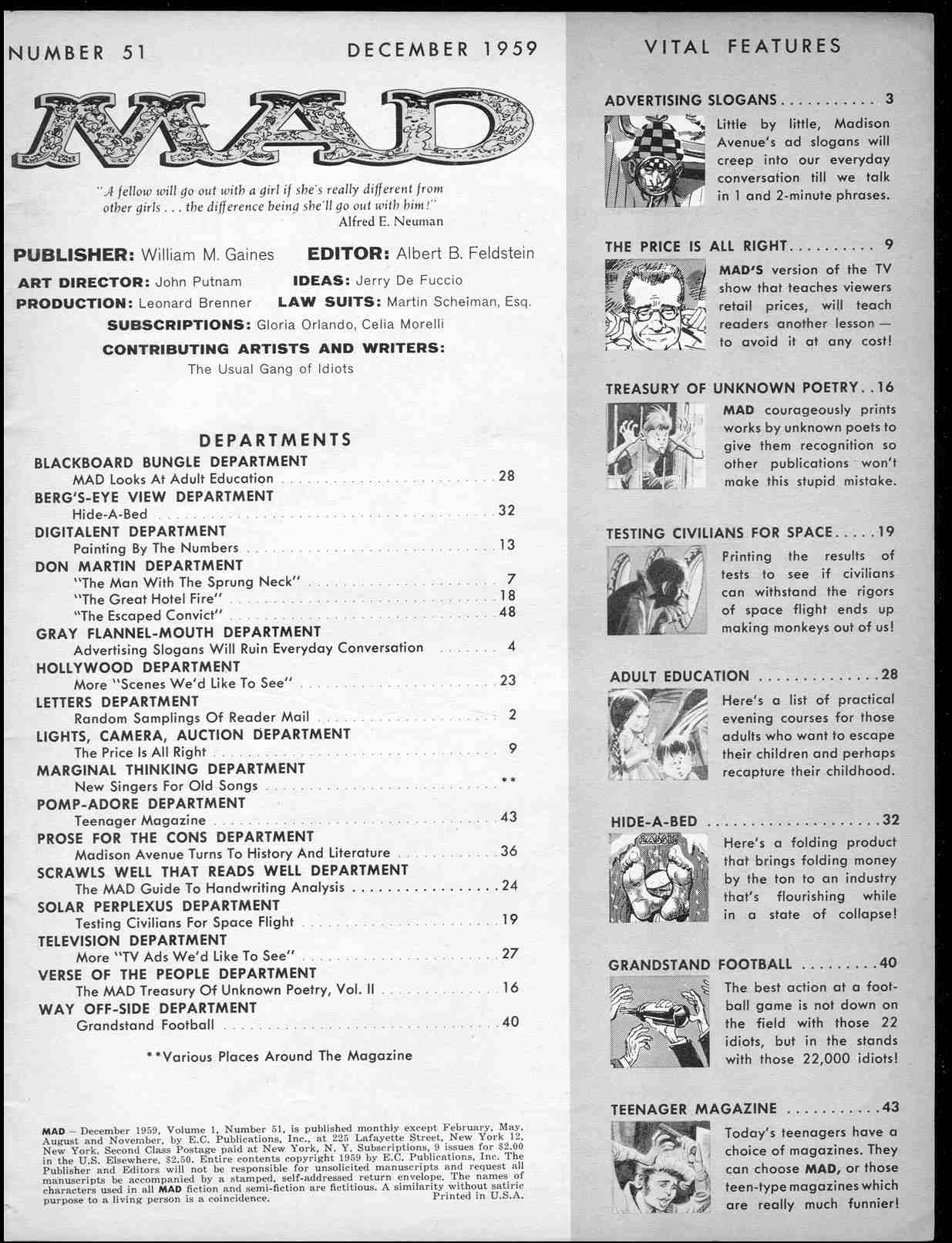 Read online MAD comic -  Issue #51 - 3