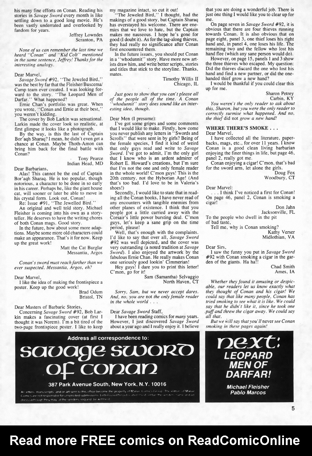 Read online The Savage Sword Of Conan comic -  Issue #96 - 5