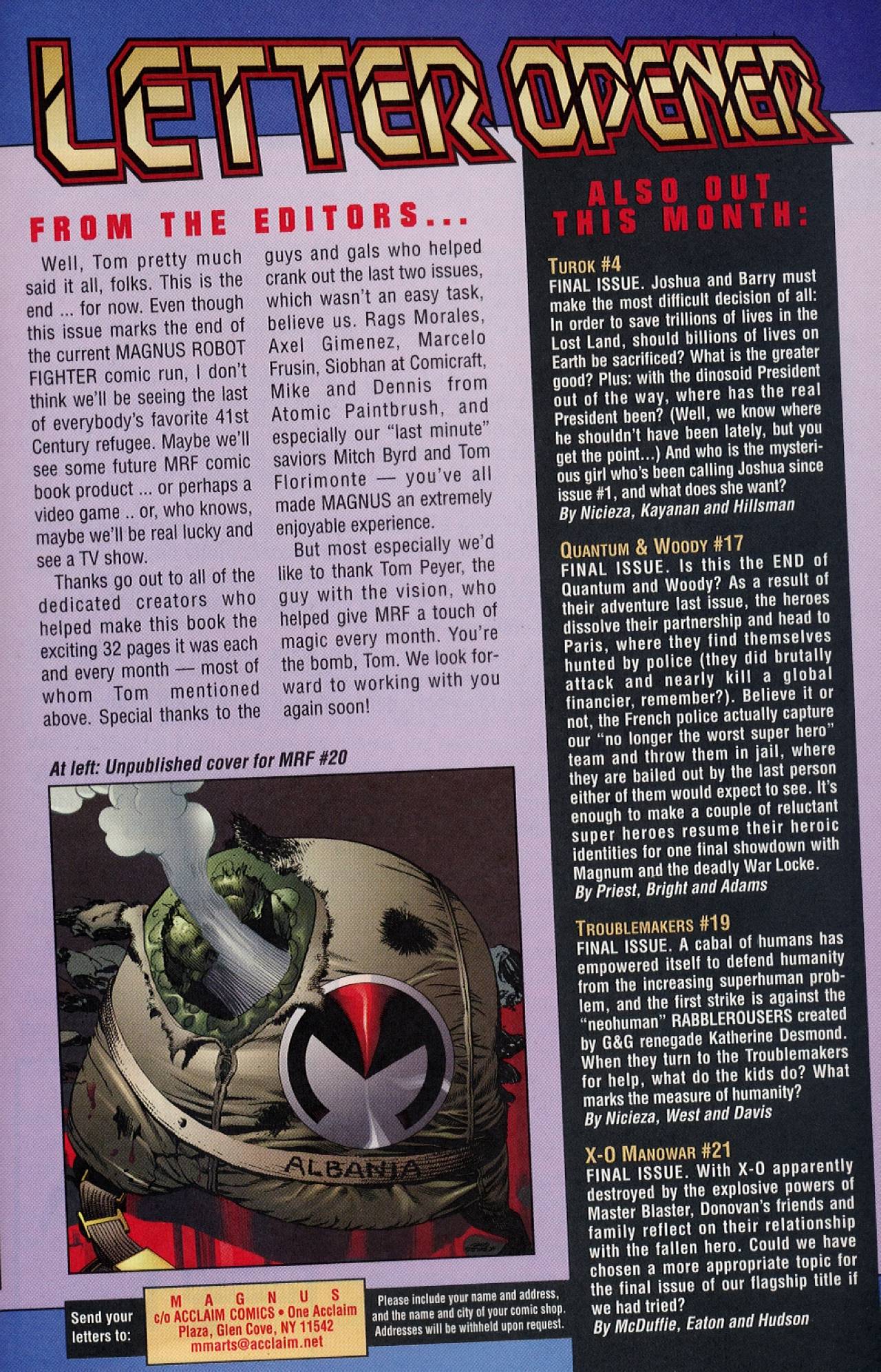 Read online Magnus Robot Fighter (1997) comic -  Issue #18 - 24