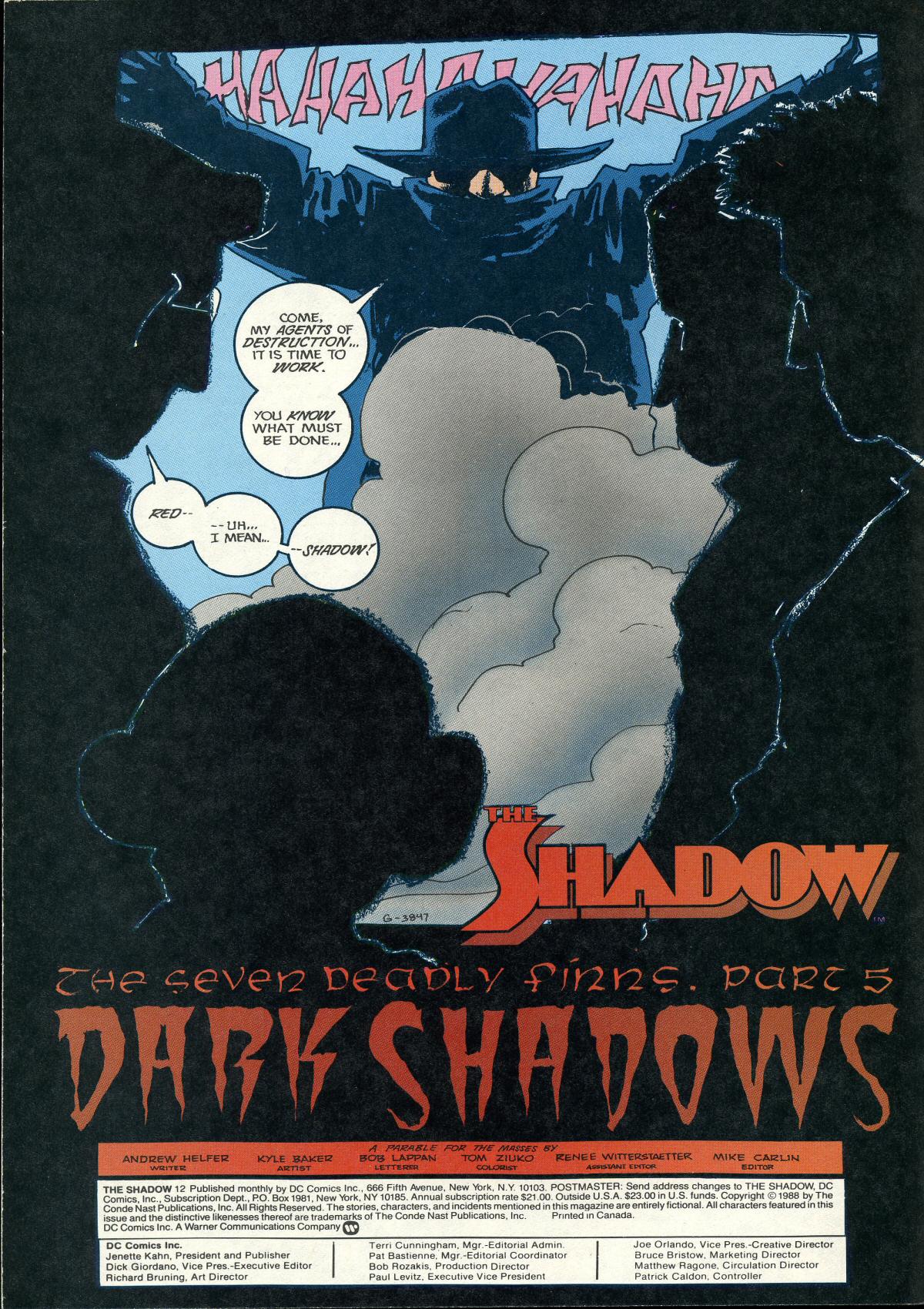 Read online The Shadow (1987) comic -  Issue #12 - 4