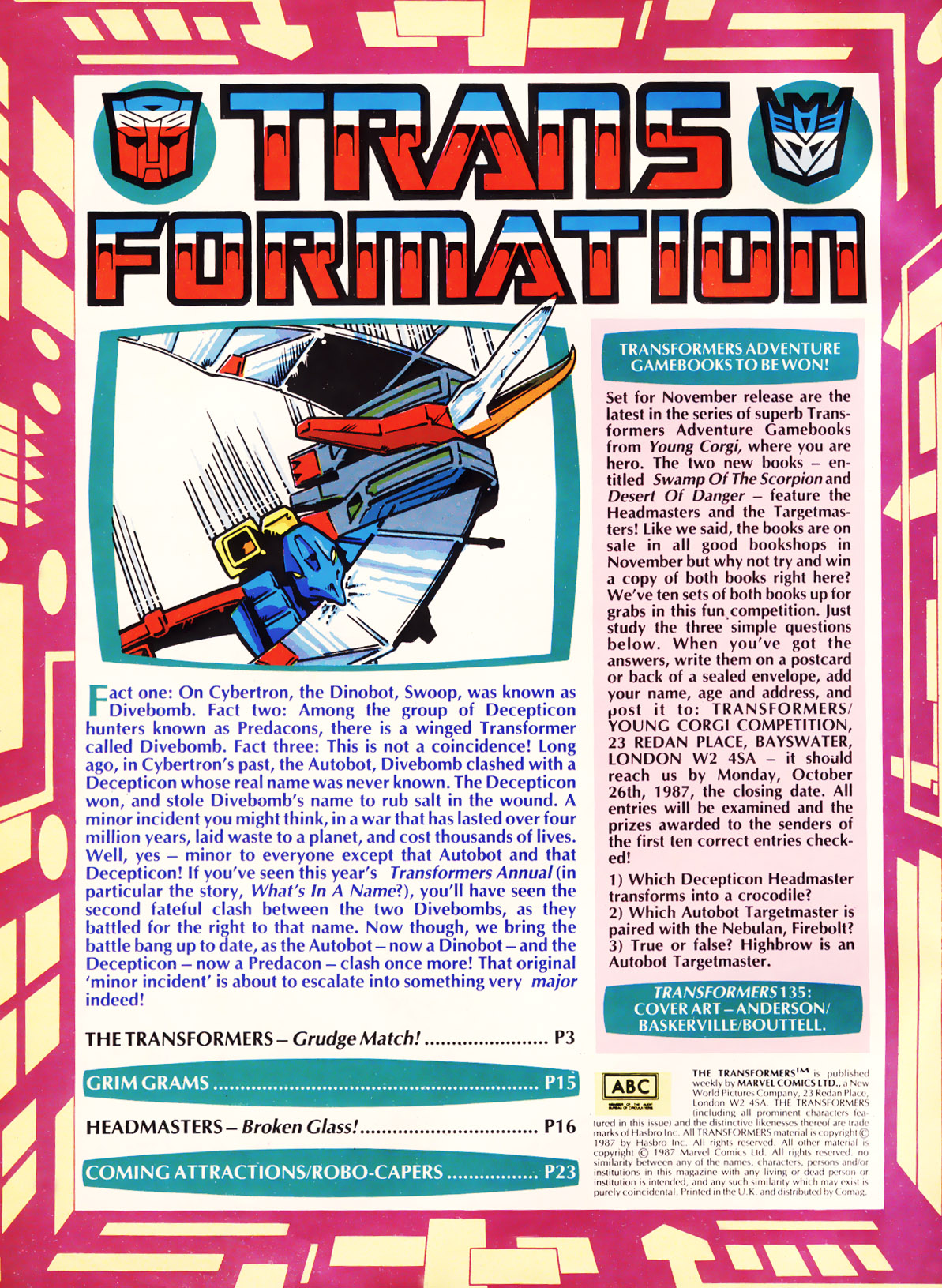 Read online The Transformers (UK) comic -  Issue #135 - 2