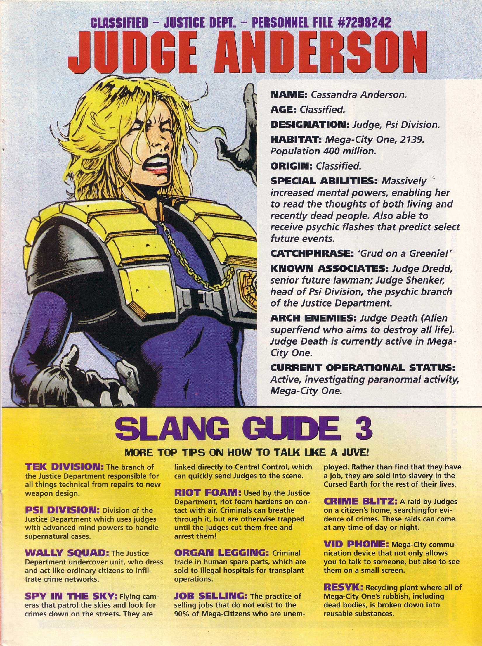 Read online Judge Dredd Lawman of the Future comic -  Issue #9 - 3