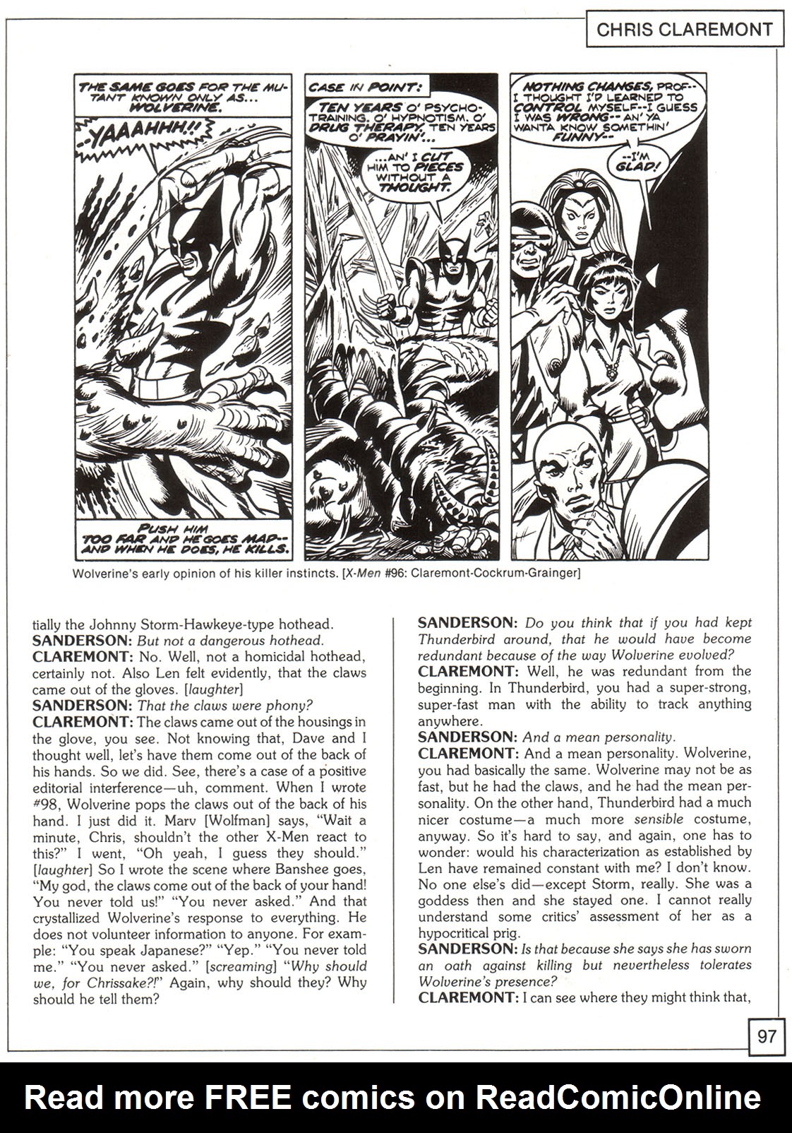 Read online The X-Men Companion comic -  Issue #1 - 97