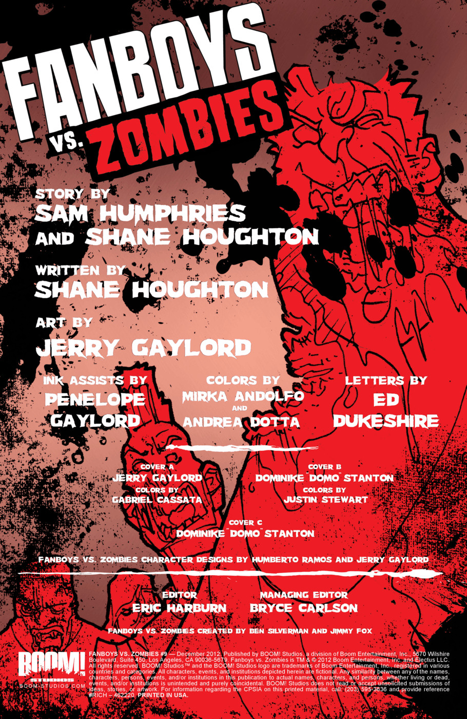 Read online Fanboys vs. Zombies comic -  Issue #9 - 3