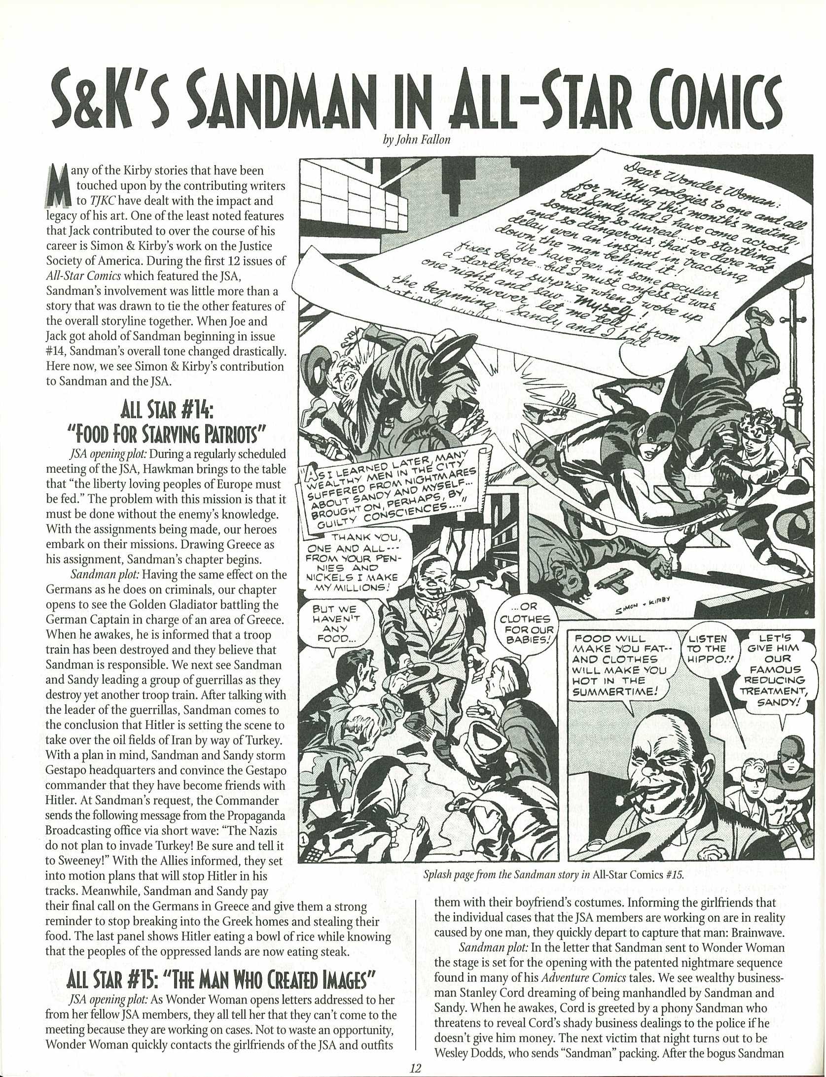 Read online The Jack Kirby Collector comic -  Issue #25 - 12