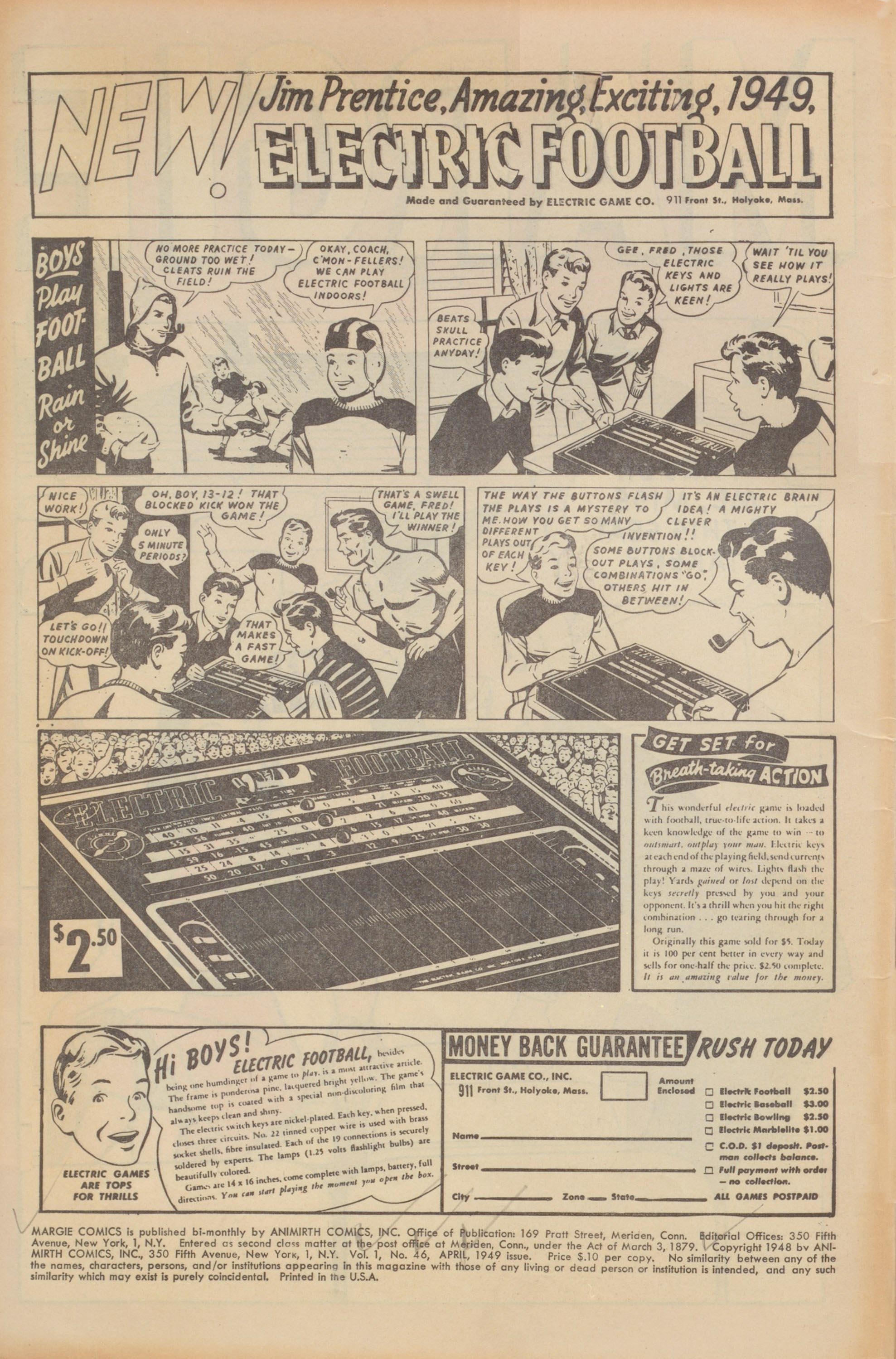 Read online Margie Comics comic -  Issue #46 - 2