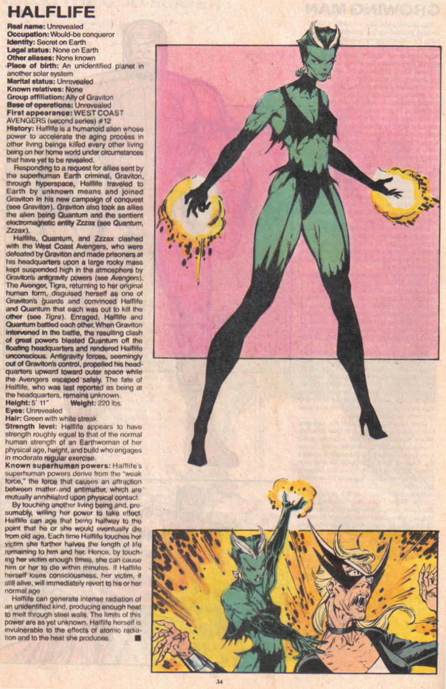 Read online The Official Handbook of the Marvel Universe: Update '89 comic -  Issue #3 - 36