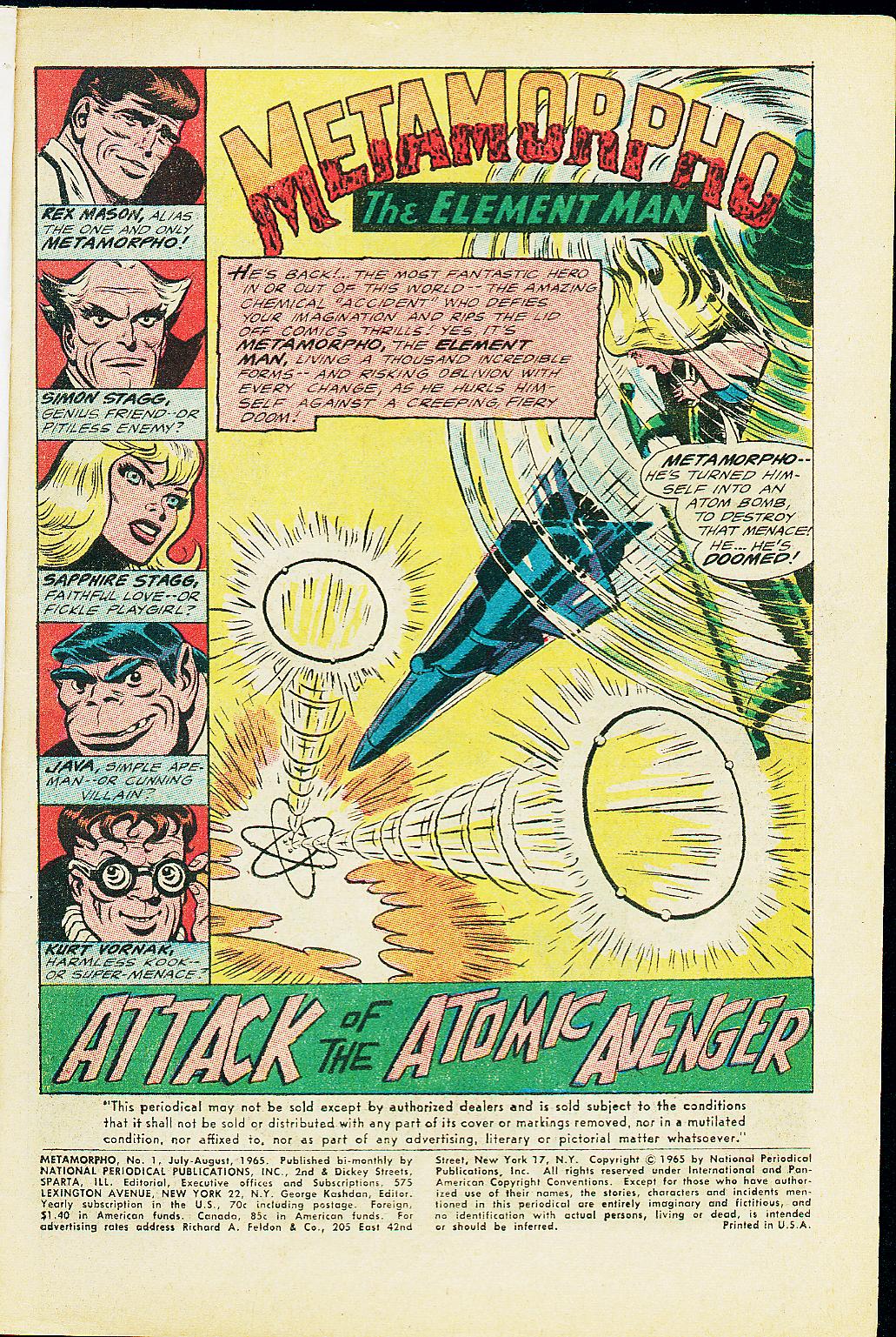 Read online Metamorpho comic -  Issue #1 - 3