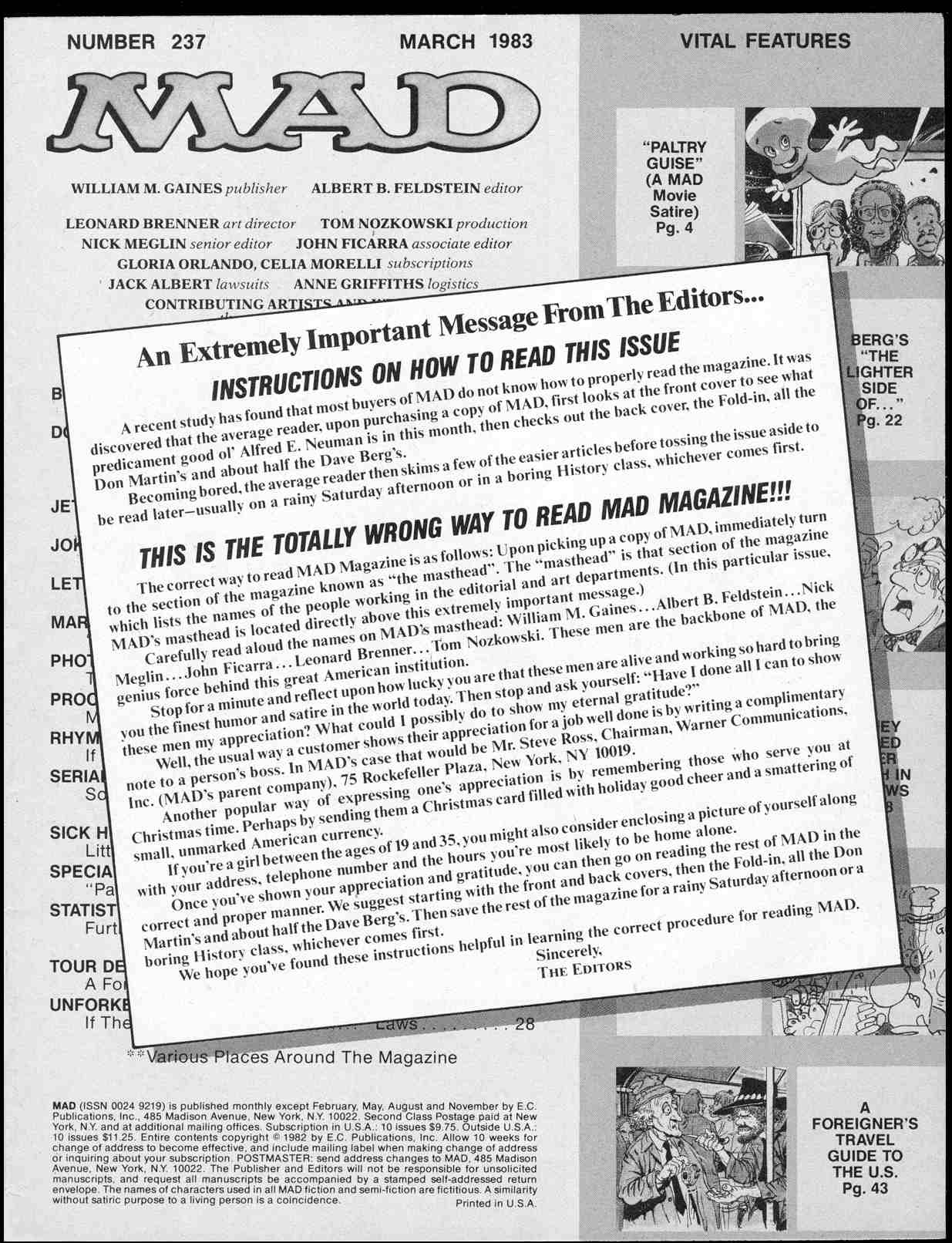 Read online MAD comic -  Issue #237 - 3