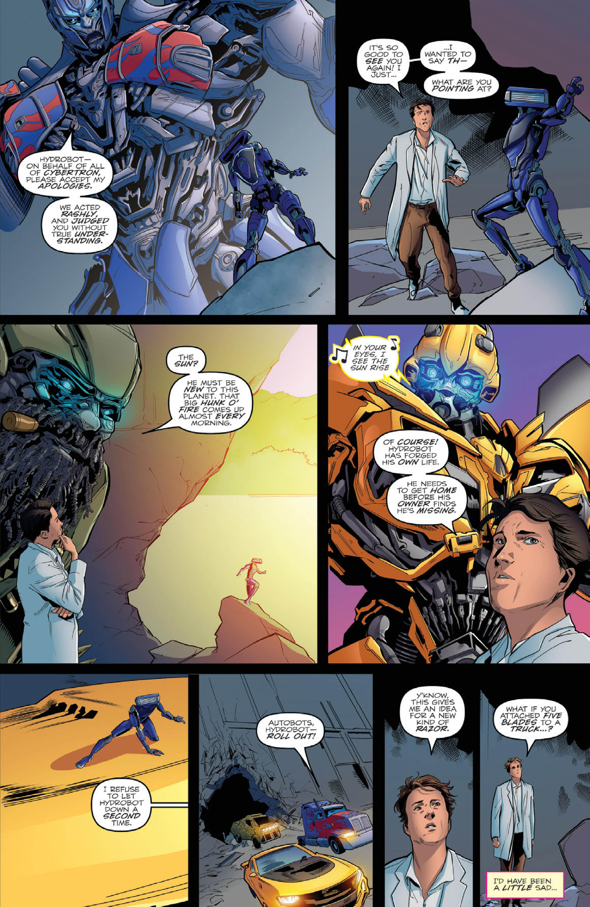 Read online Schick Hydrobot & the Transformers: A New Friend comic -  Issue # Full - 21