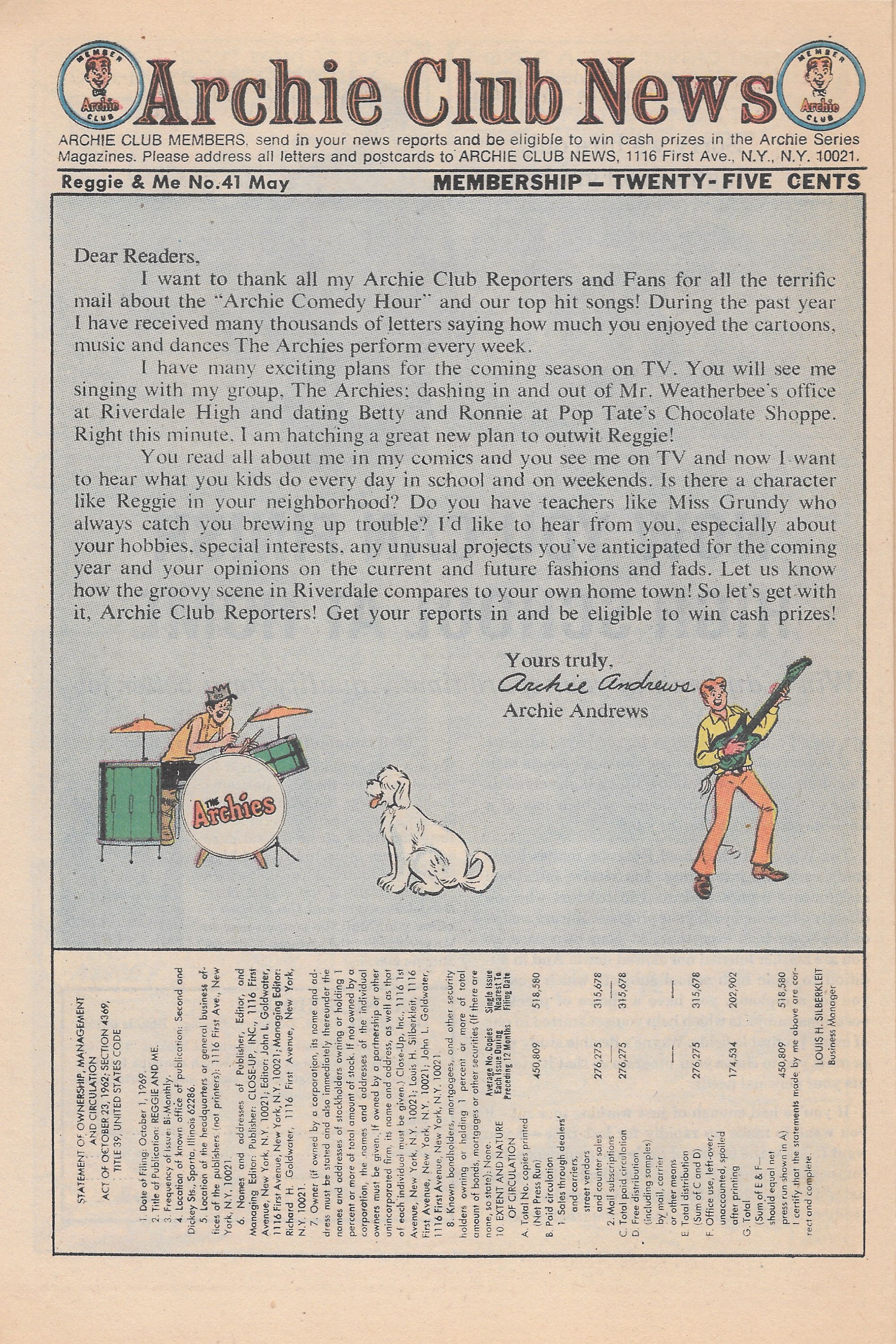 Read online Reggie and Me (1966) comic -  Issue #41 - 10