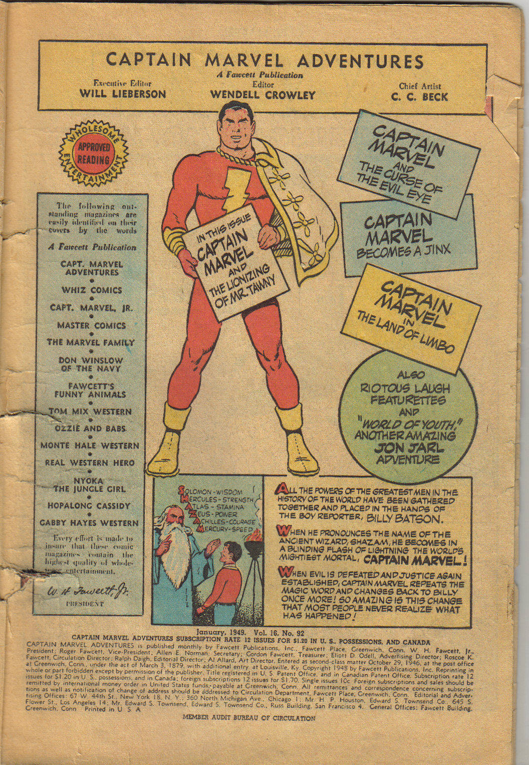 Read online Captain Marvel Adventures comic -  Issue #92 - 3