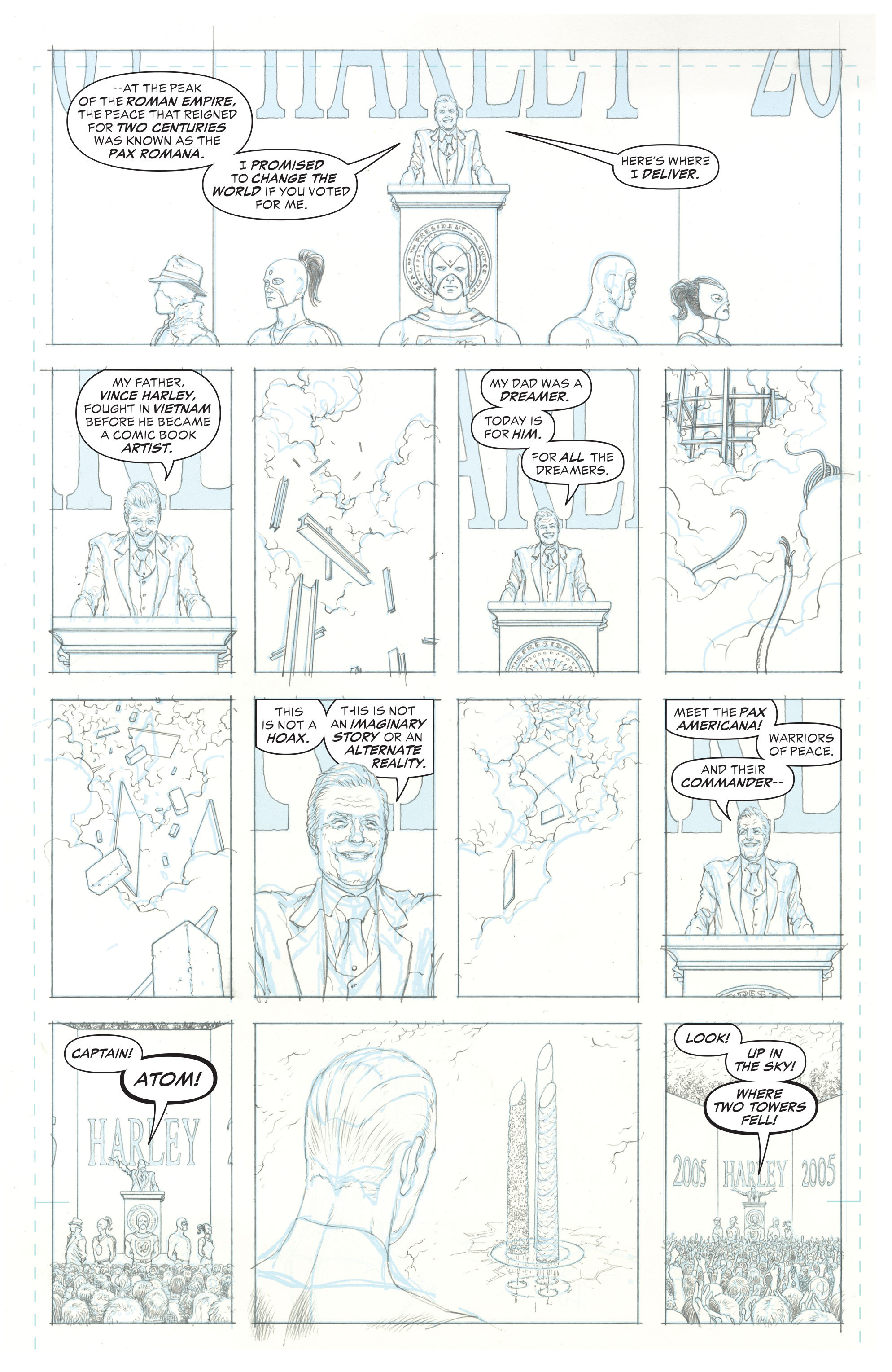 Read online The Multiversity: Pax Americana comic -  Issue # _Director's Cut - 22