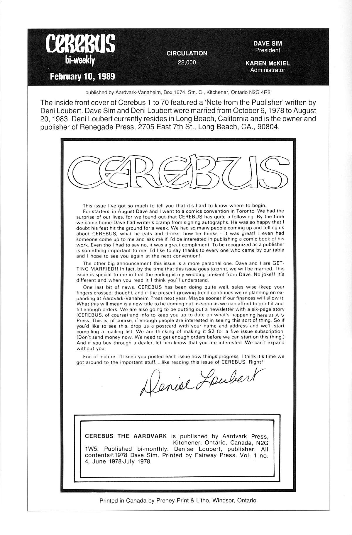 Read online Cerebus comic -  Issue #6 - 2