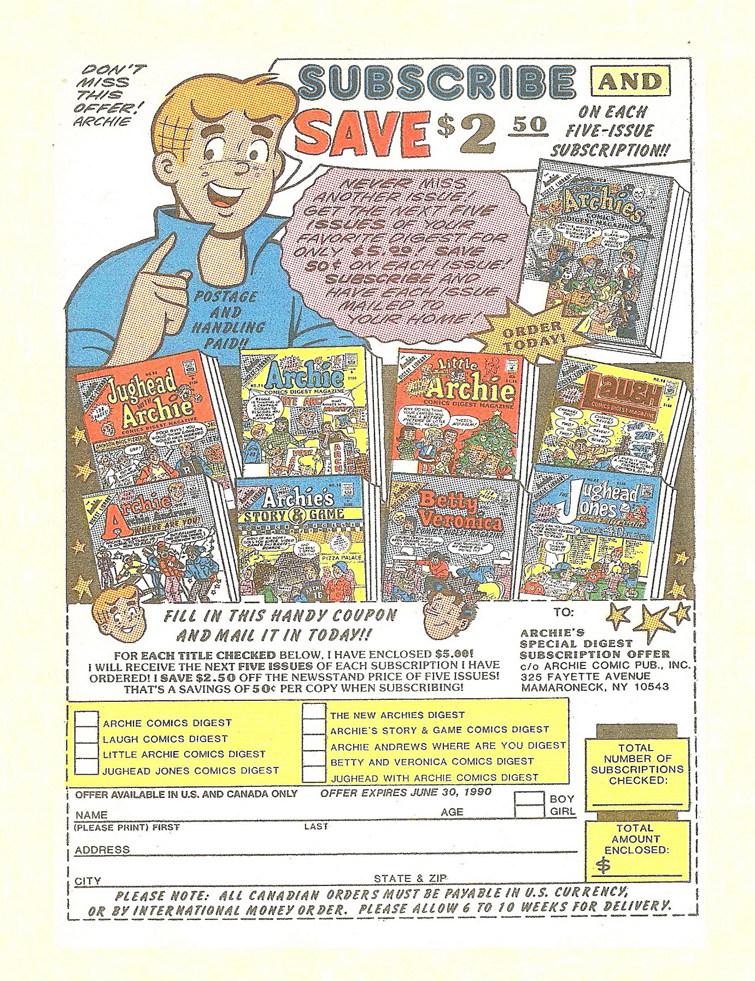 Read online Jughead Jones Comics Digest comic -  Issue #61 - 105