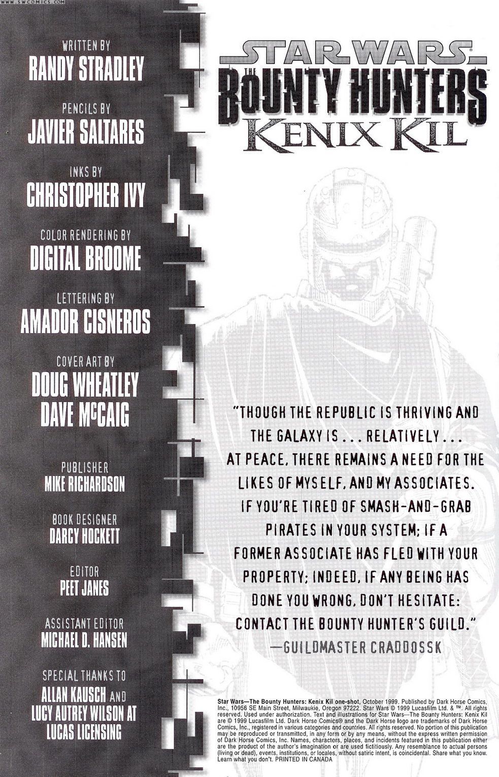 Read online Star Wars: The Bounty Hunters comic -  Issue # Issue Kenix Kil - 2
