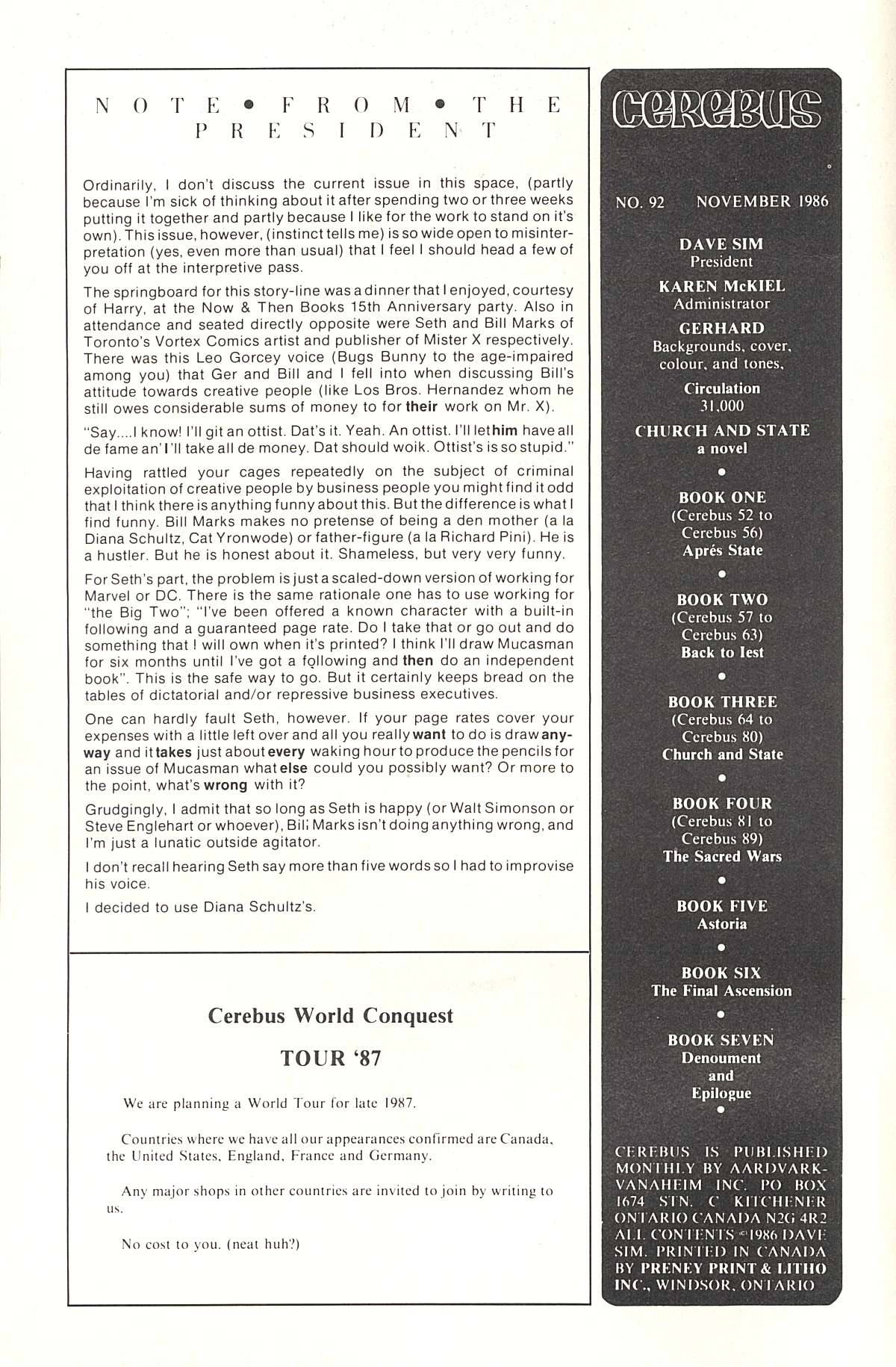 Cerebus Issue #92 #92 - English 2