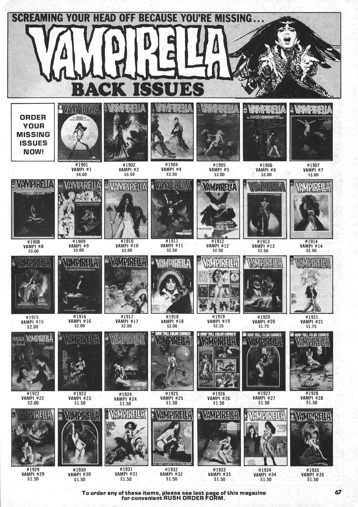 Read online Vampirella (1969) comic -  Issue #36 - 67