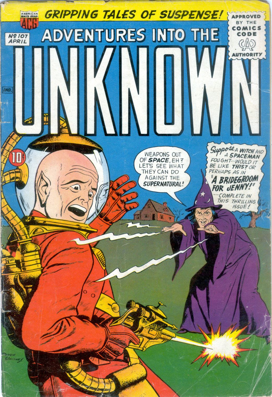 Read online Adventures Into The Unknown comic -  Issue #107 - 1
