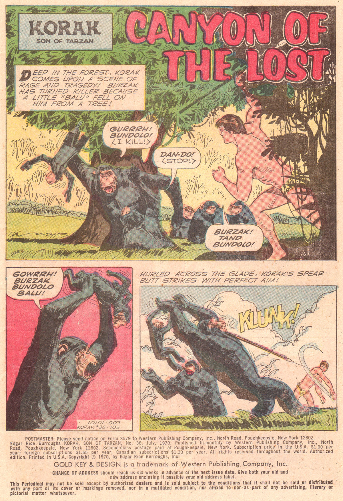 Read online Korak, Son of Tarzan (1964) comic -  Issue #36 - 3