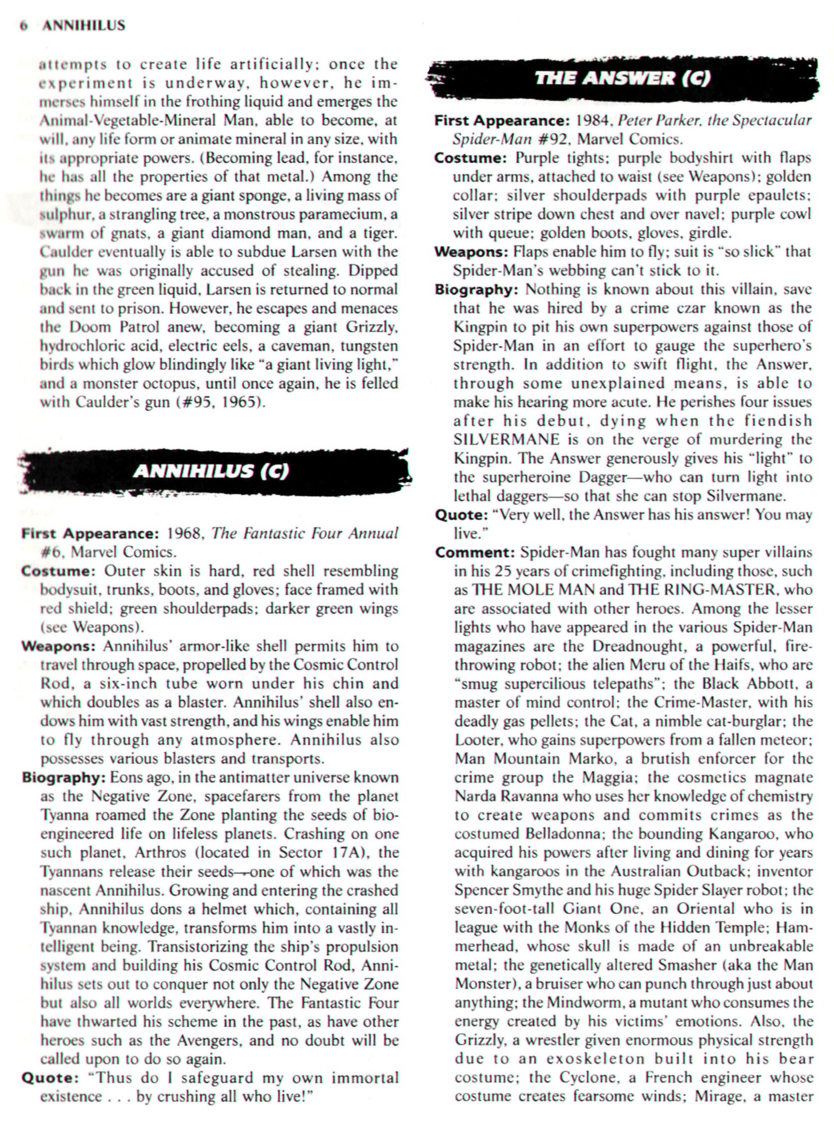 Read online The Encyclopedia of Super Villains comic -  Issue # TPB (Part 1) - 16