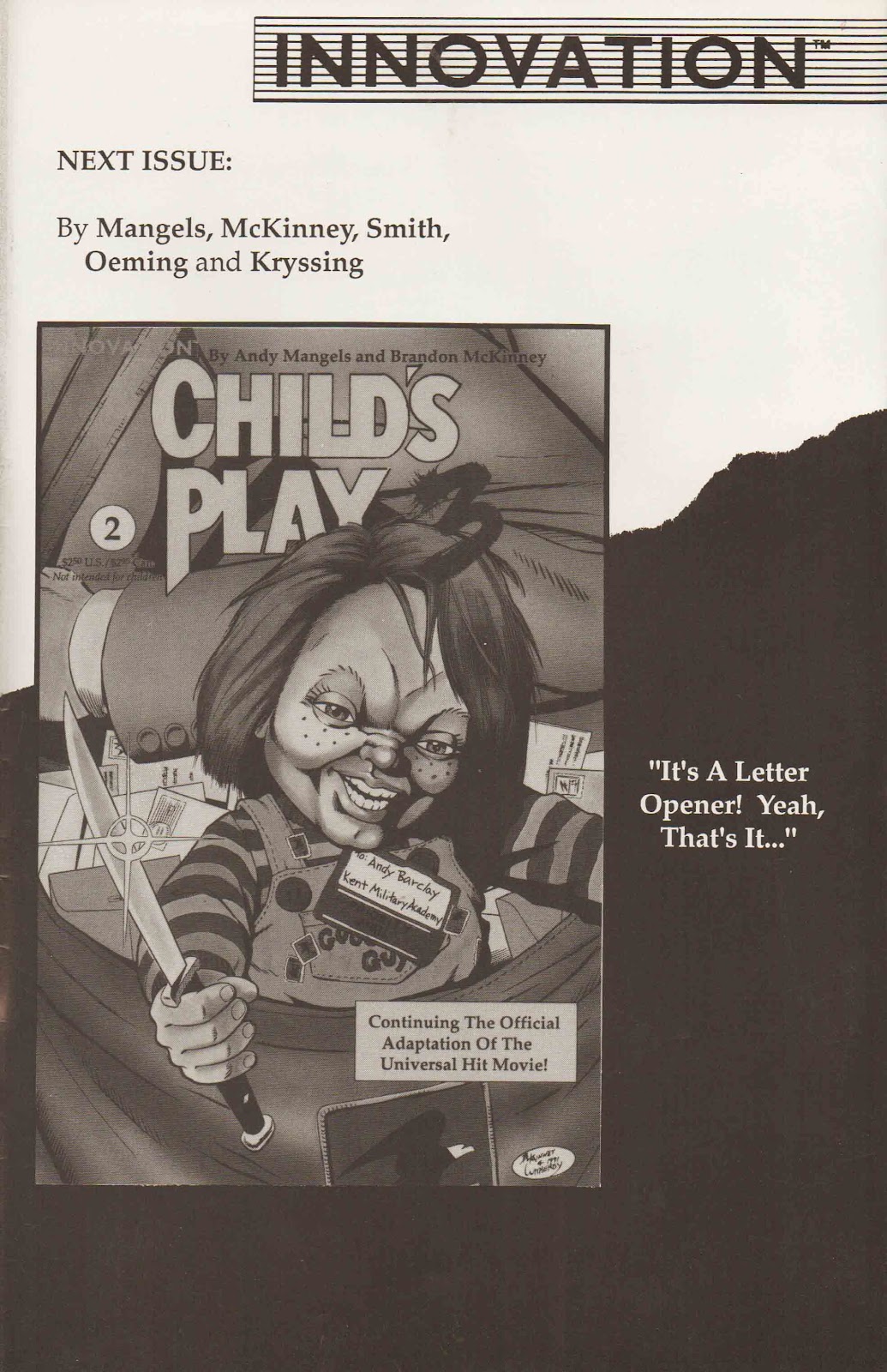 Read online Child's Play 3 comic Issue 1