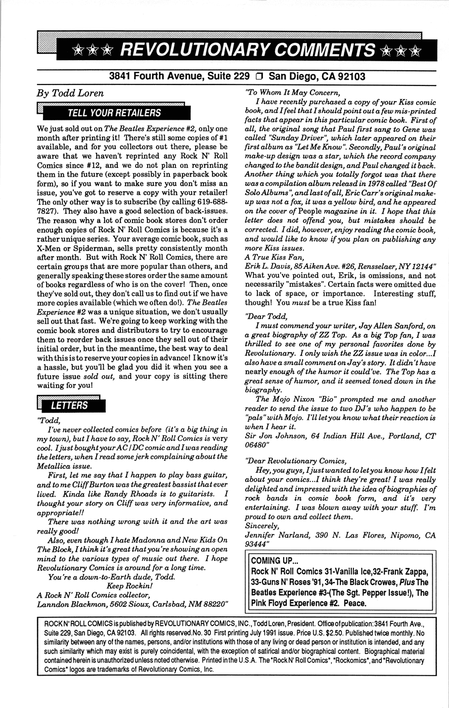 Read online Rock N' Roll Comics comic -  Issue #30 - 2