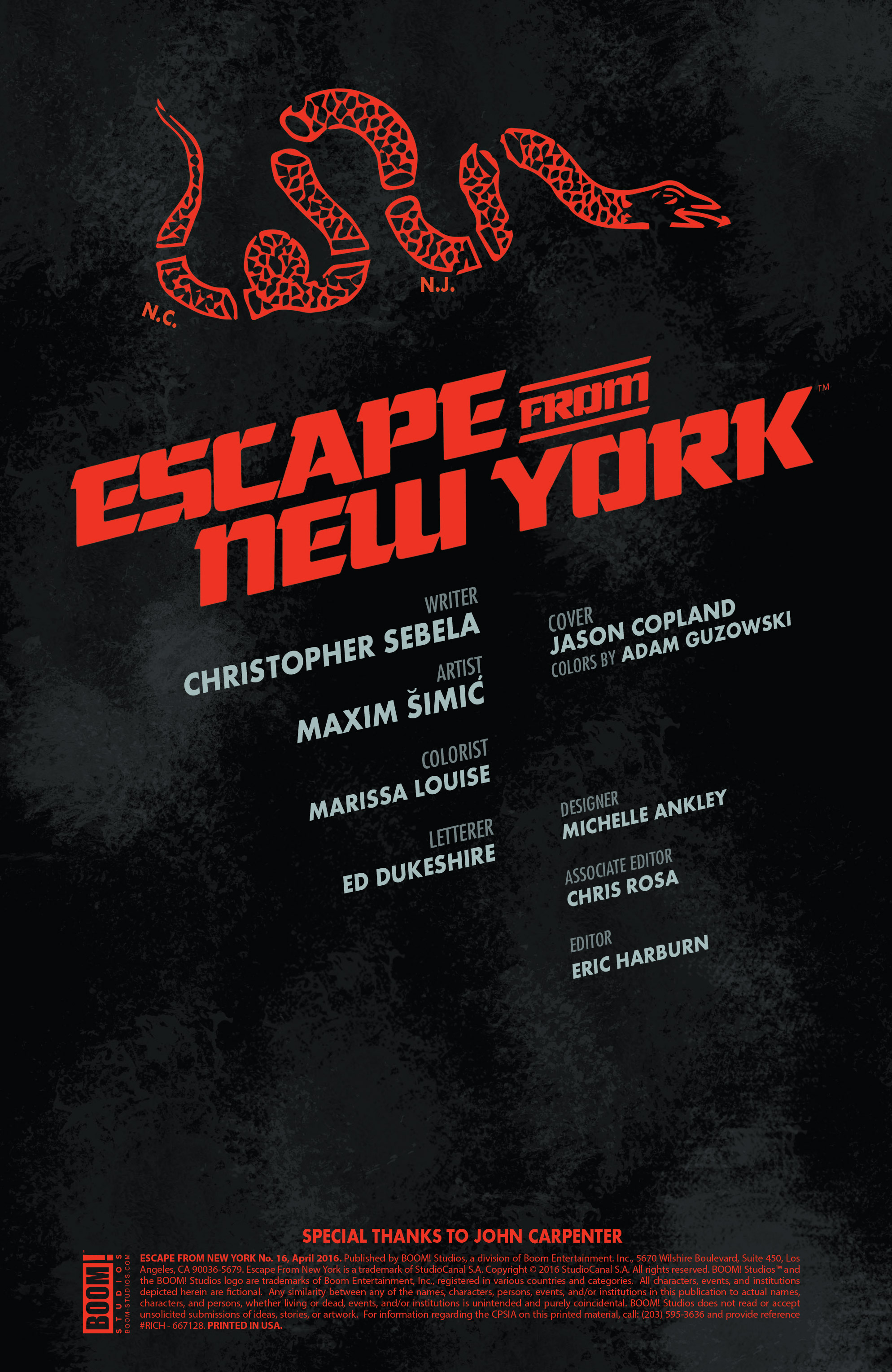 Read online Escape from New York comic -  Issue #16 - 2