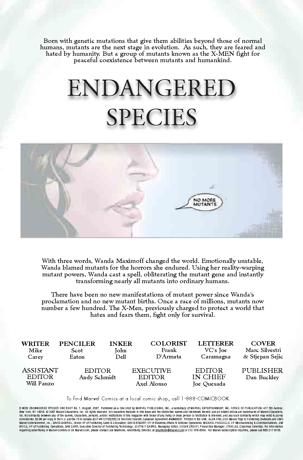 Read online X-Men: Endangered Species comic -  Issue # Full - 2