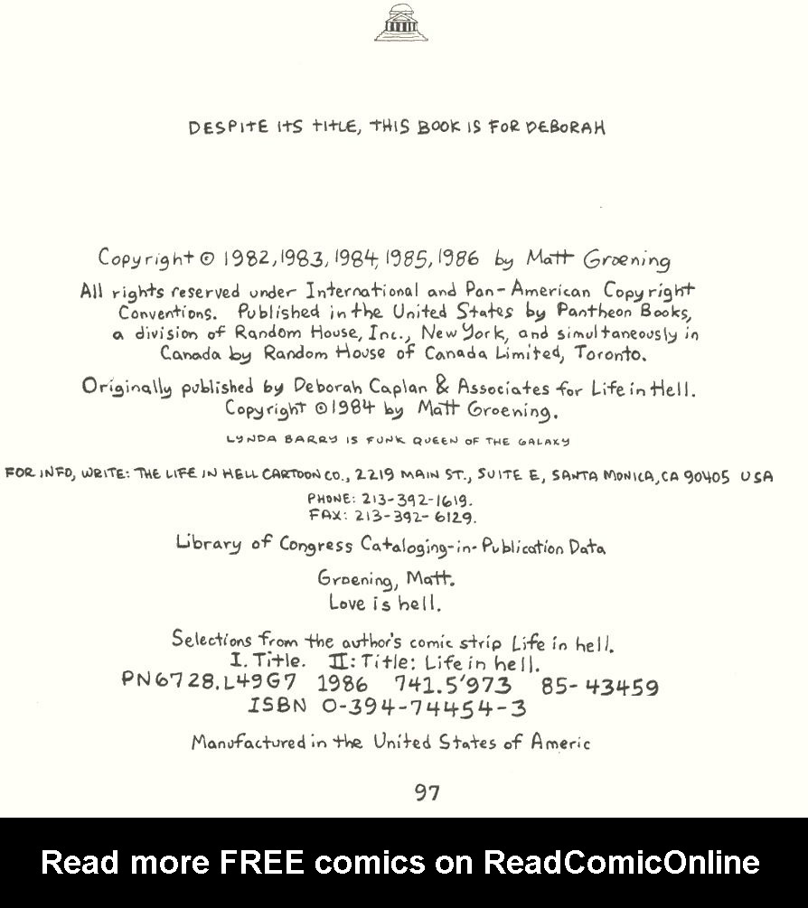 Read online Life In Hell comic -  Issue # TPB Love is Hell - 3