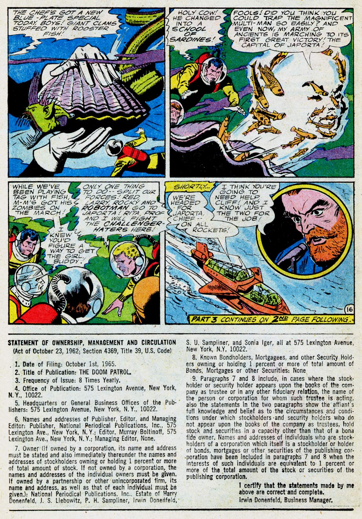 Read online Doom Patrol (1964) comic -  Issue #102 - 19