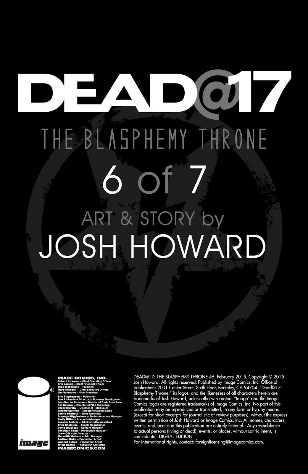 Dead@17: The Blasphemy Throne issue 6 - Page 2