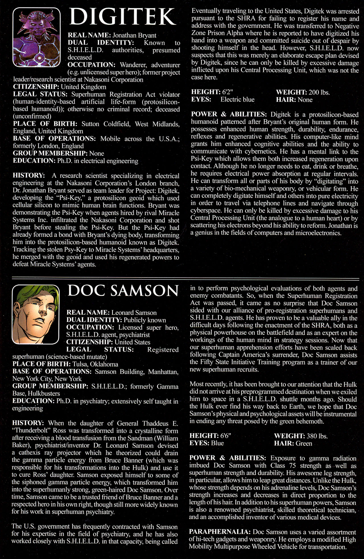 Read online Civil War: Battle Damage Report comic -  Issue # Full - 21