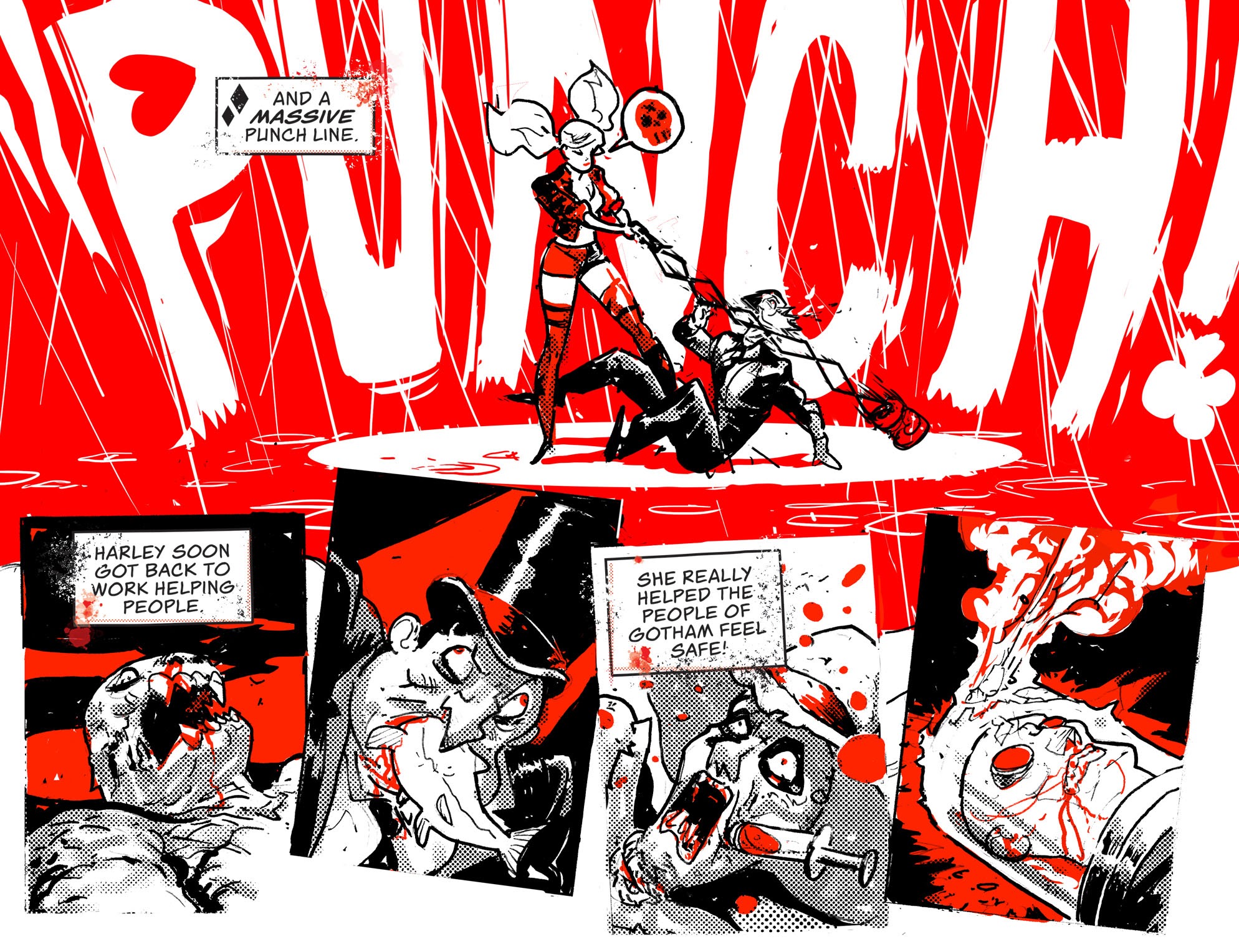 Read online Harley Quinn Black   White   Red comic -  Issue #5 - 14