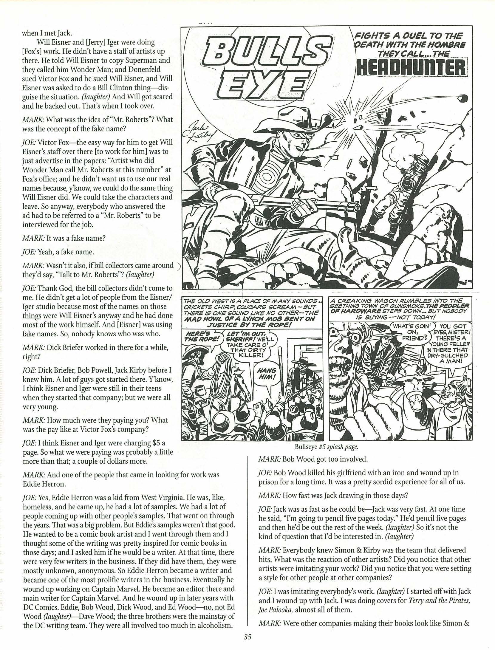Read online The Jack Kirby Collector comic -  Issue #25 - 35