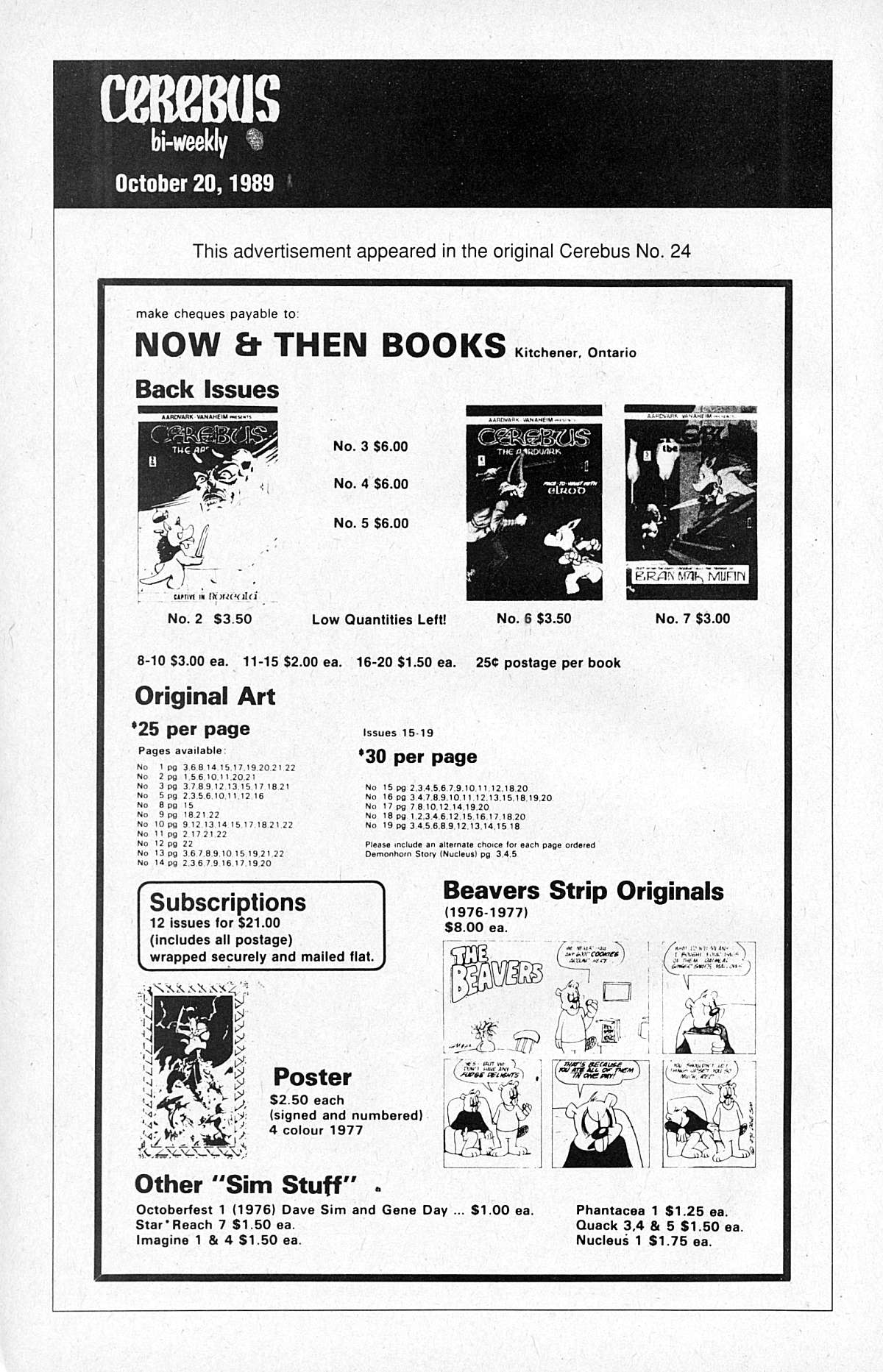 Read online Cerebus comic -  Issue #24 - 26