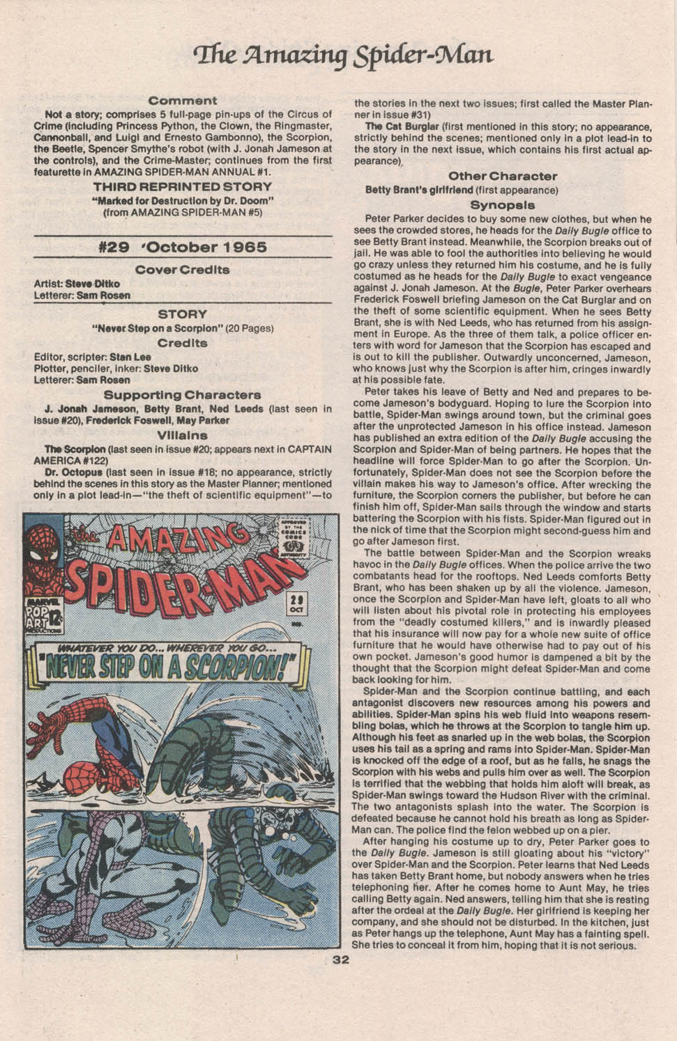 Read online The Official Marvel Index to The Amazing Spider-Man comic -  Issue #1 - 34