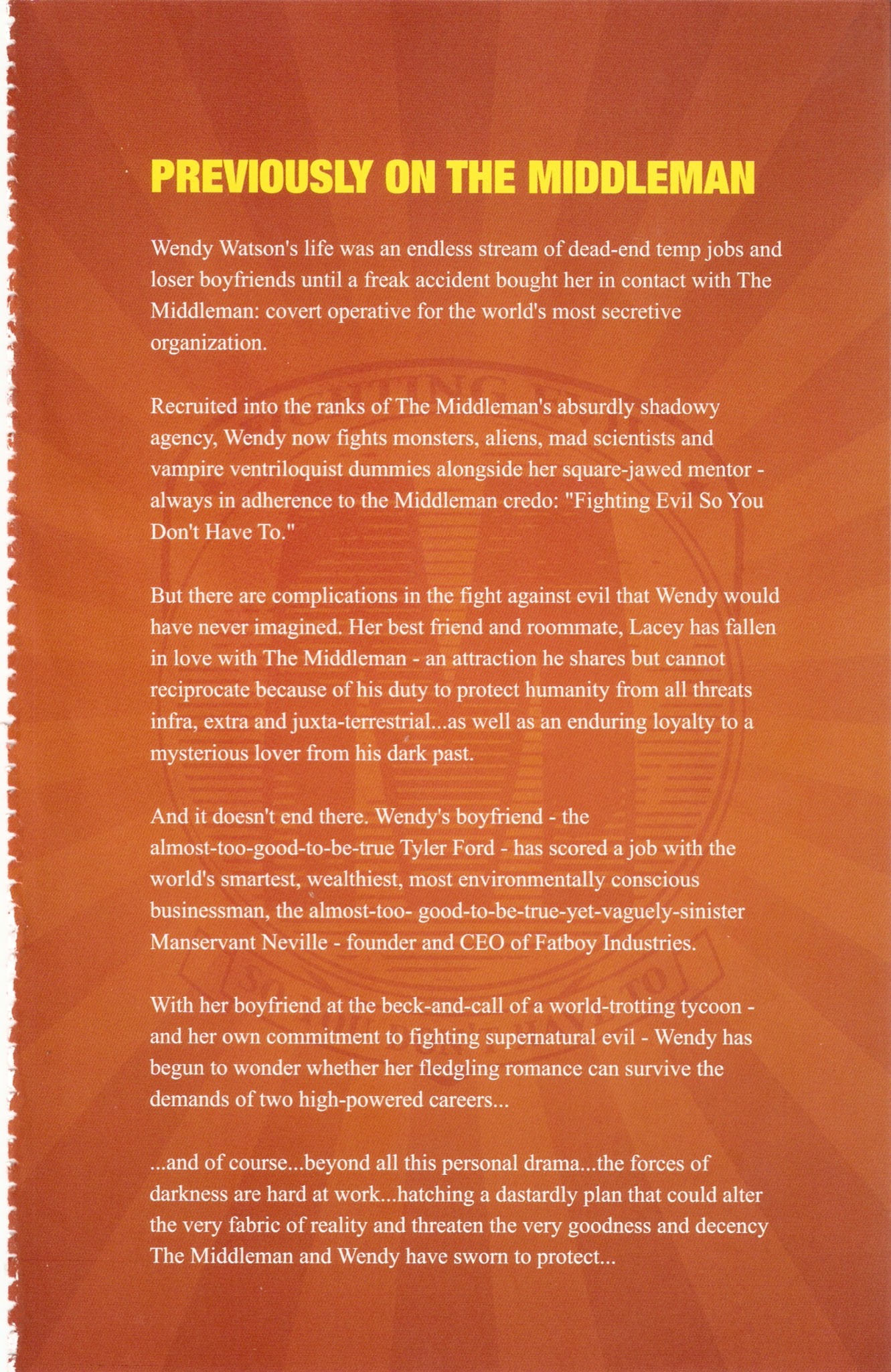 Read online The Middleman: The Doomsday Armageddon Apocalypse comic -  Issue # TPB - 4