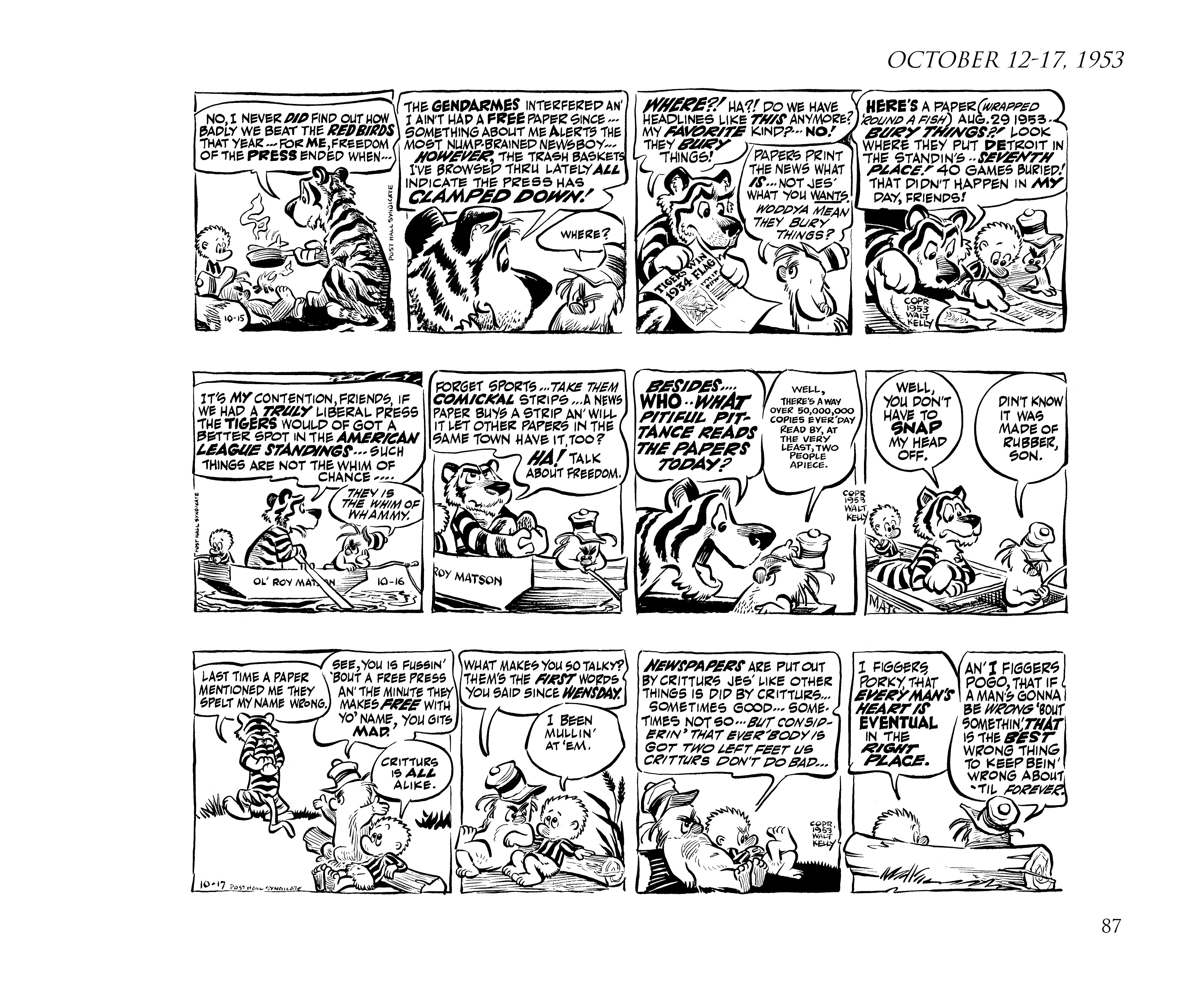 Read online Pogo by Walt Kelly: The Complete Syndicated Comic Strips comic -  Issue # TPB 3 (Part 1) - 99