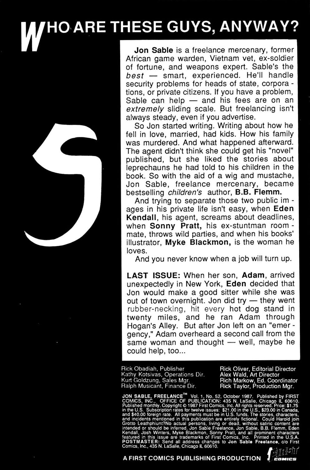 Read online Jon Sable, Freelance comic -  Issue #52 - 2