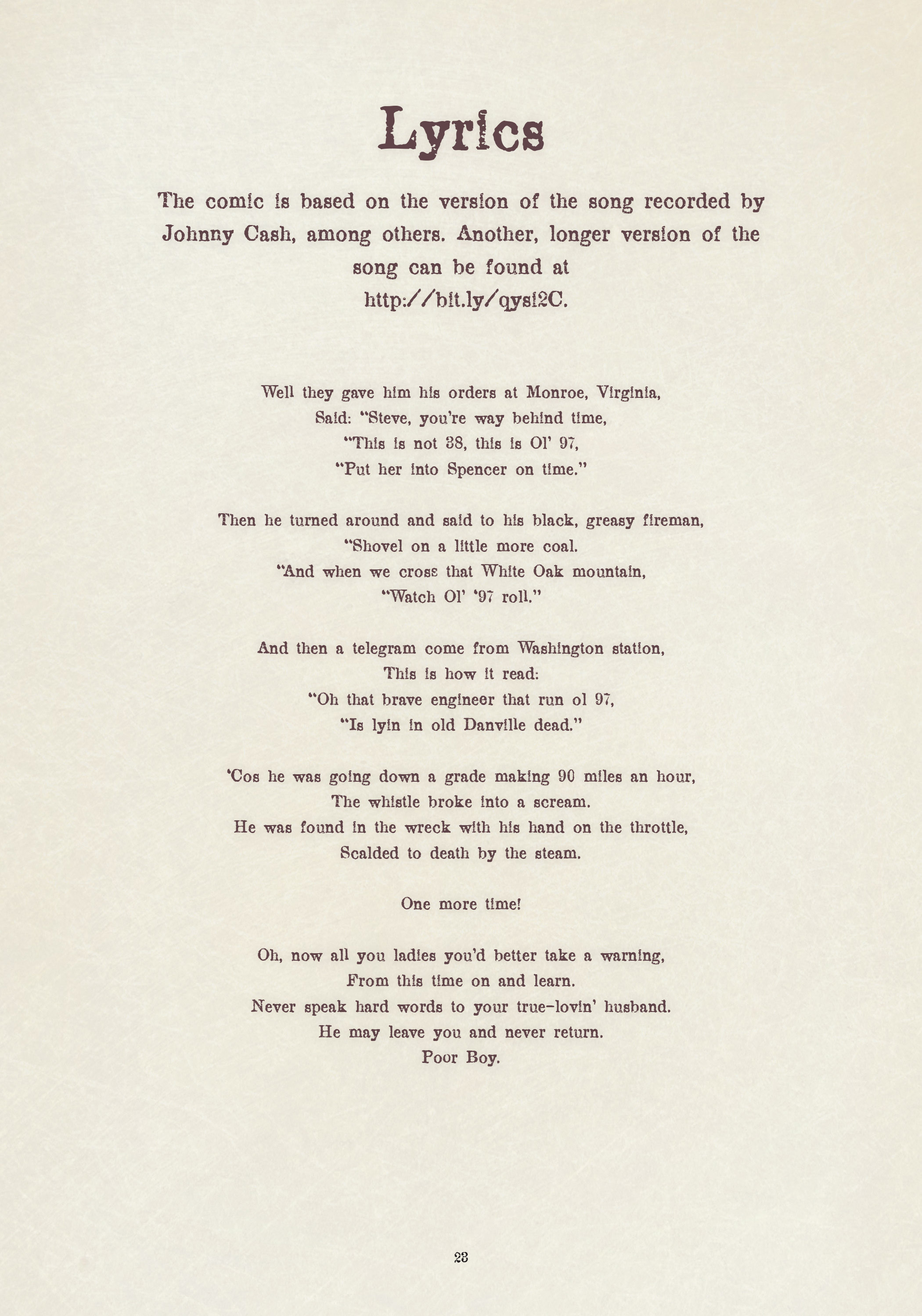 Read online Labor & Love: A Garland of American Folk Ballads comic -  Issue # Full - 24