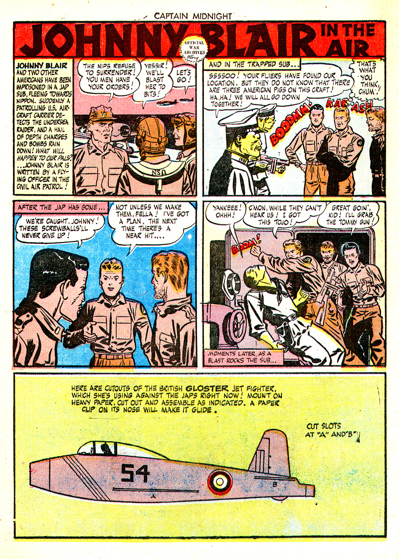 Read online Captain Midnight (1942) comic -  Issue #38 - 37