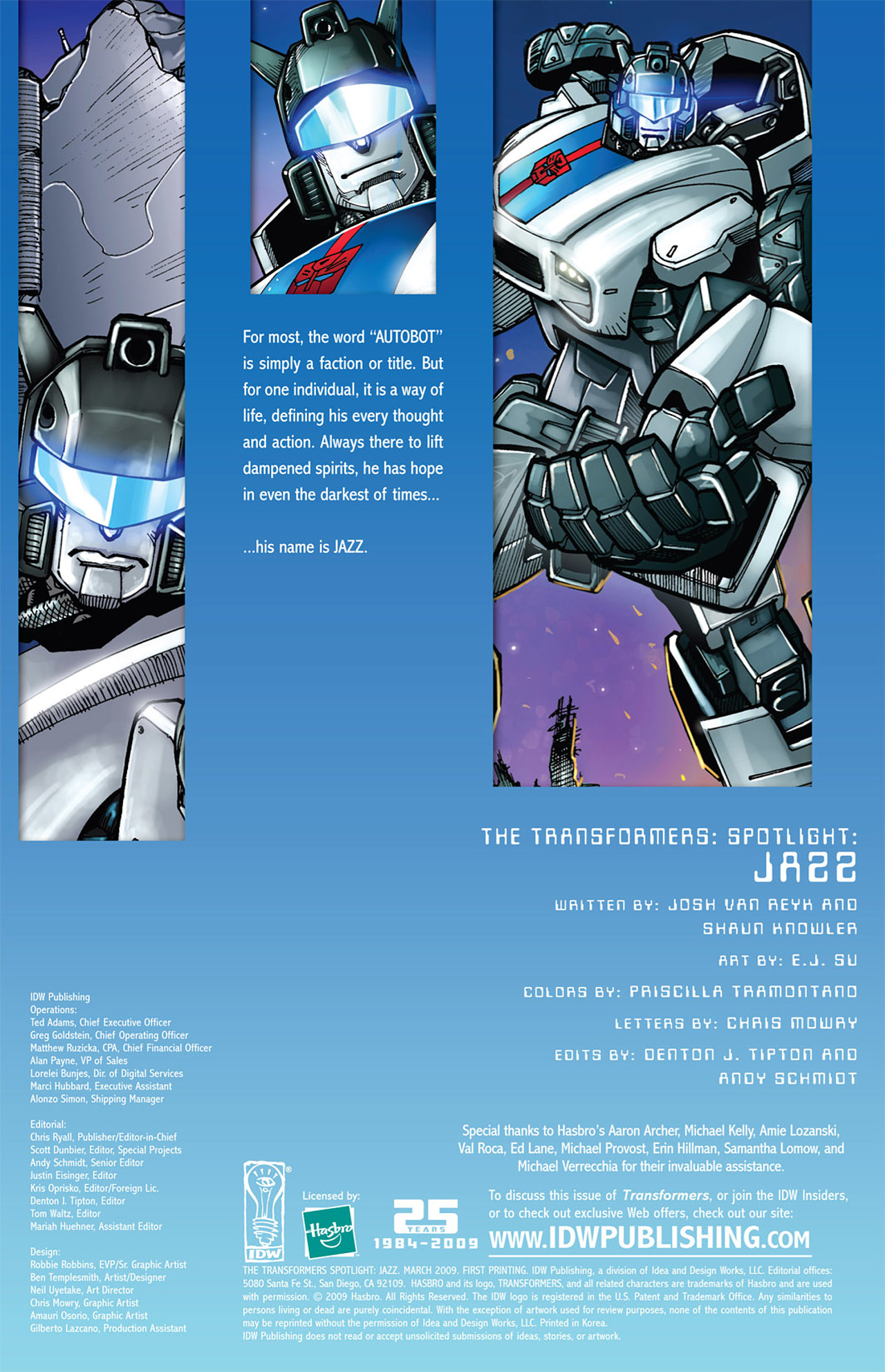 Read online Transformers Spotlight: Jazz comic -  Issue # Full - 3